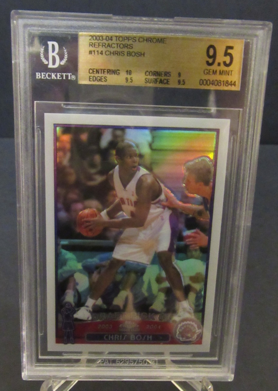 2003-04 Topps Chrome #114 Chris Bosh Refractor Rookie RC BGS 9.5 Gem Mint