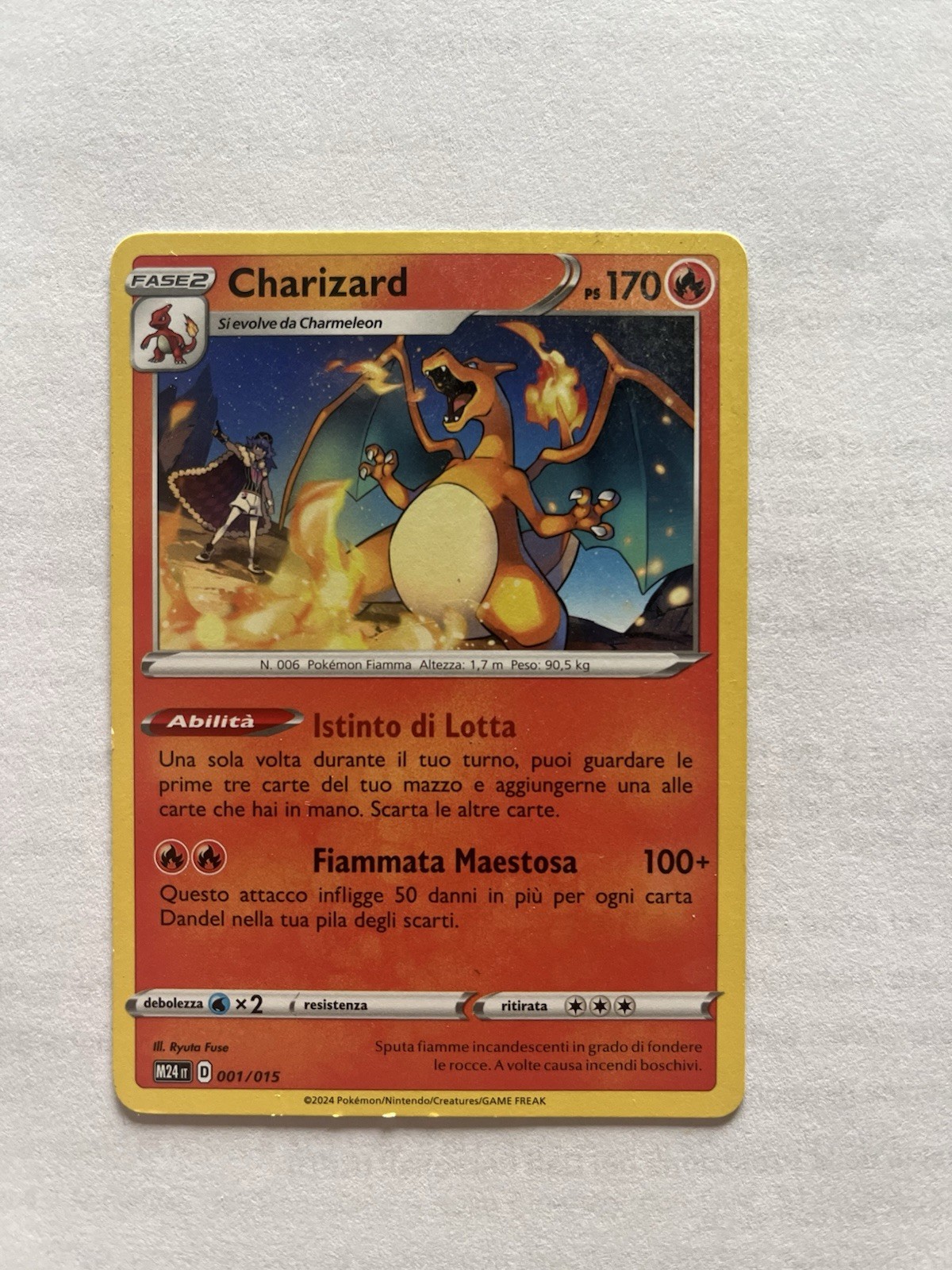 Rare Mc Donald’s M24IT Charizard Pokémon 001/015