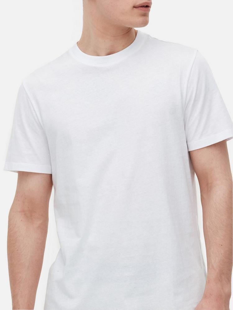 Primark Shirt Mens Medium White Basic Crewneck Cotton Tee Regular Fit M New Tags