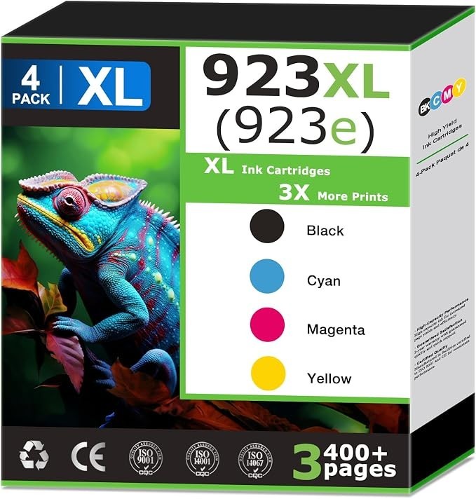923XL 923e Ink Cartridges Combo Pack for HP 923 XL OfficeJet 8120 (4-Pack) 923XL 923e Ink Cartridges Combo Pack for HP 923 XL OfficeJet 8120 (4-Pack)