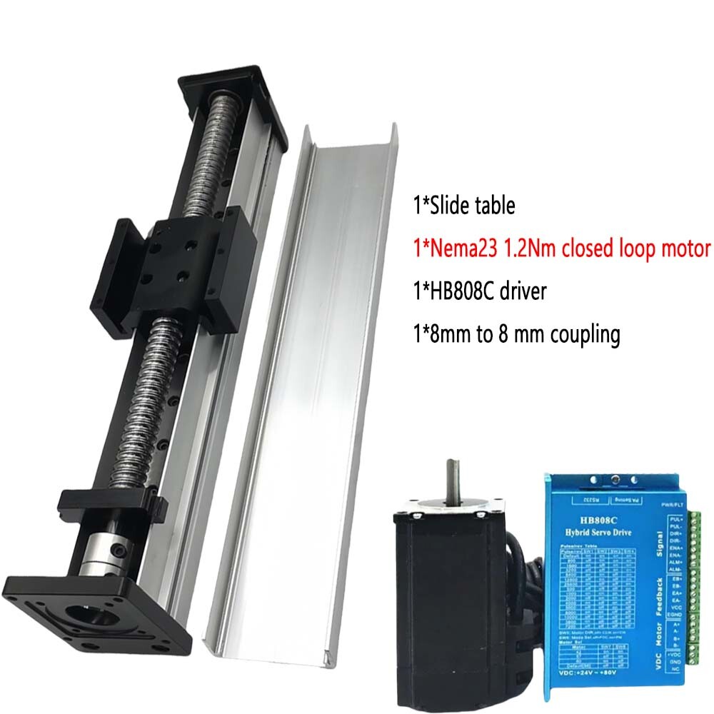 Fully Enclosed Ball Screw Linear Slide Enclosed Linear Module Load40kg 100-300mm