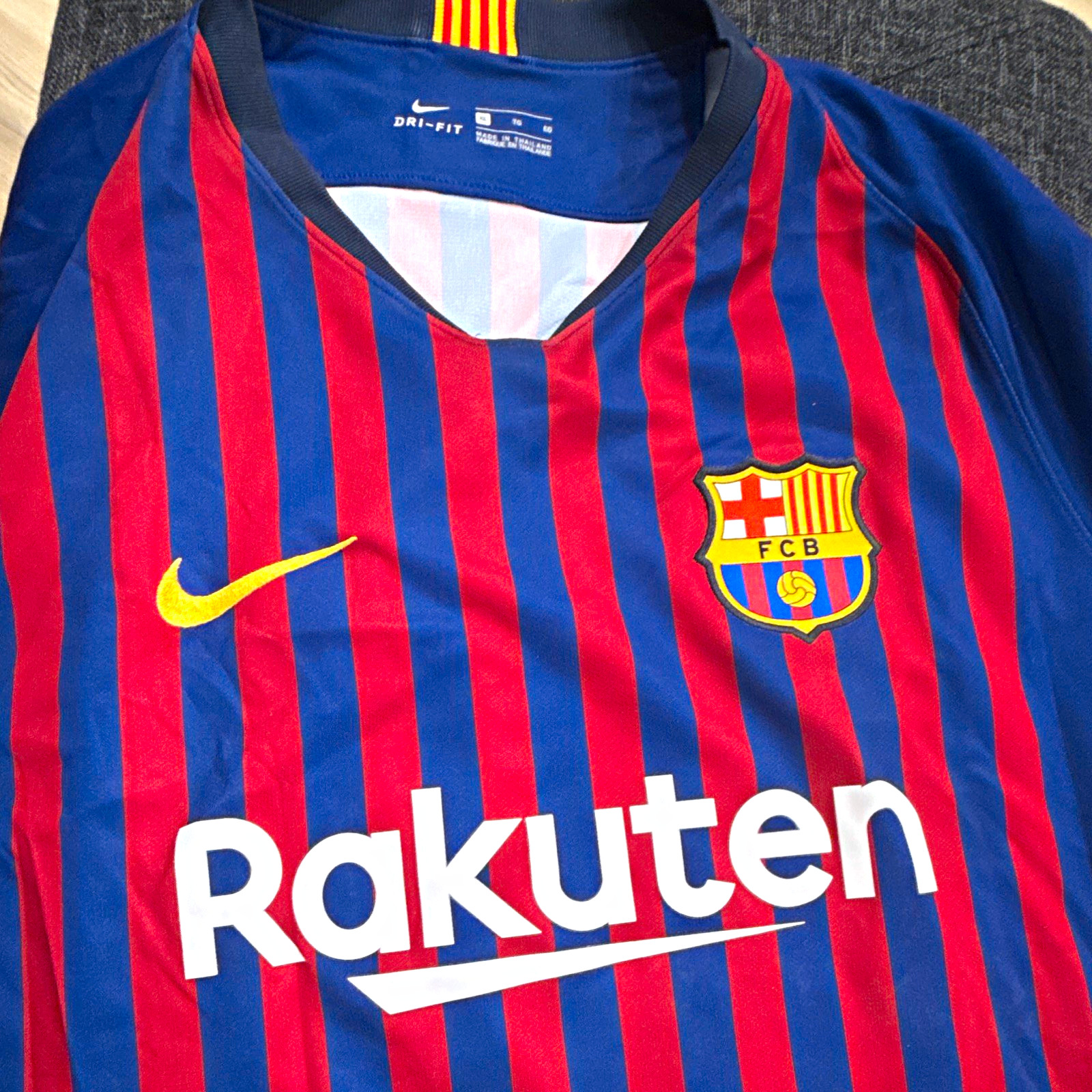 Nike Dri-FIT FC Barcelona LaLiga Home Soccer Jersey XL Blue Red Rakuten