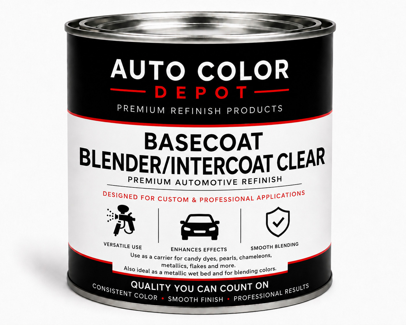 Premium Automotive Basecoat Color Blender / Intercoat Clear Pick Your Size