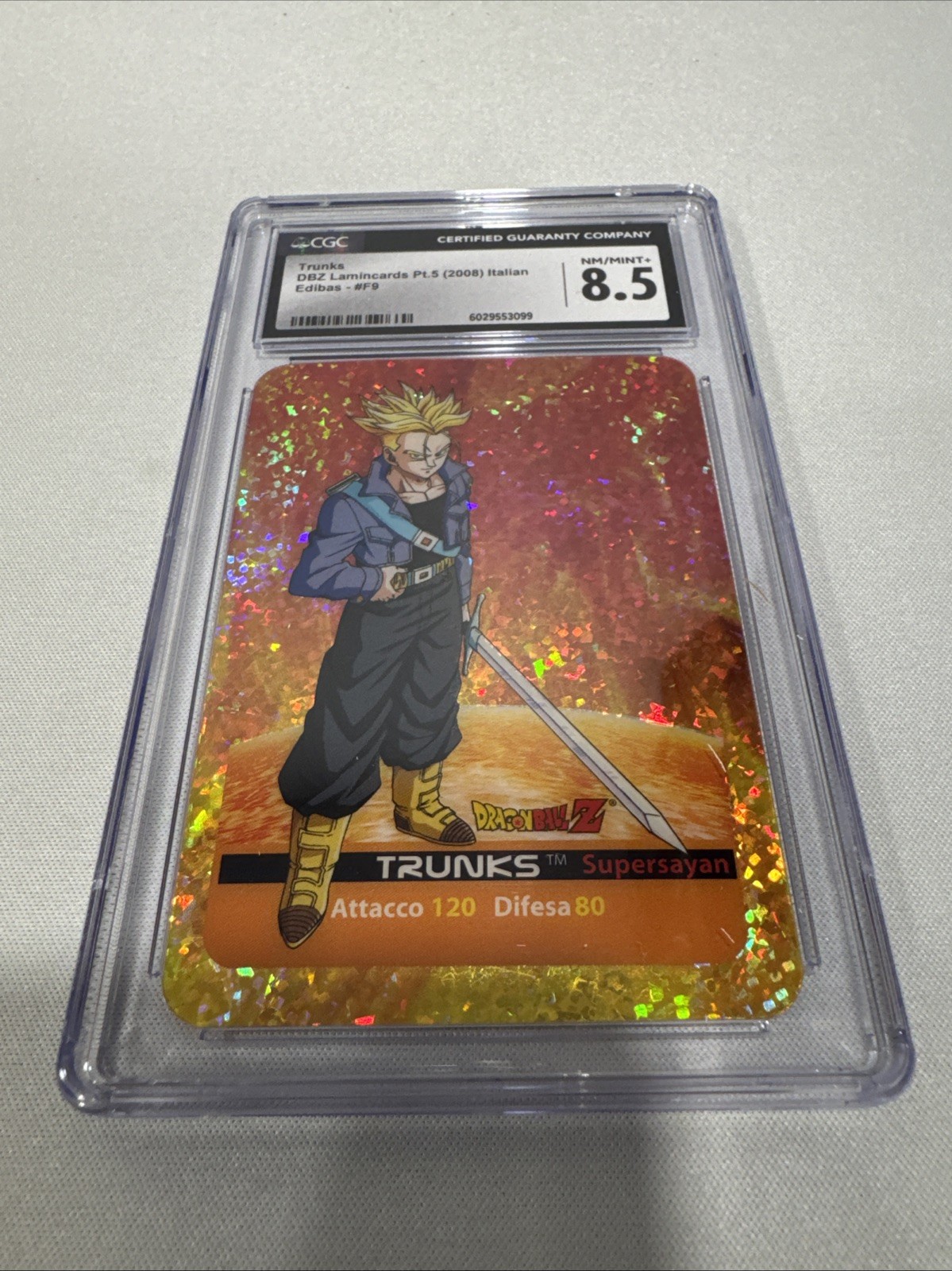 2008 Dragon Ball Card Collection Lamincards Edibas Trunks #F9 DBZ 2008 Dragon Ball Card Collection Lamincards Edibas Trunks #F9 DBZ