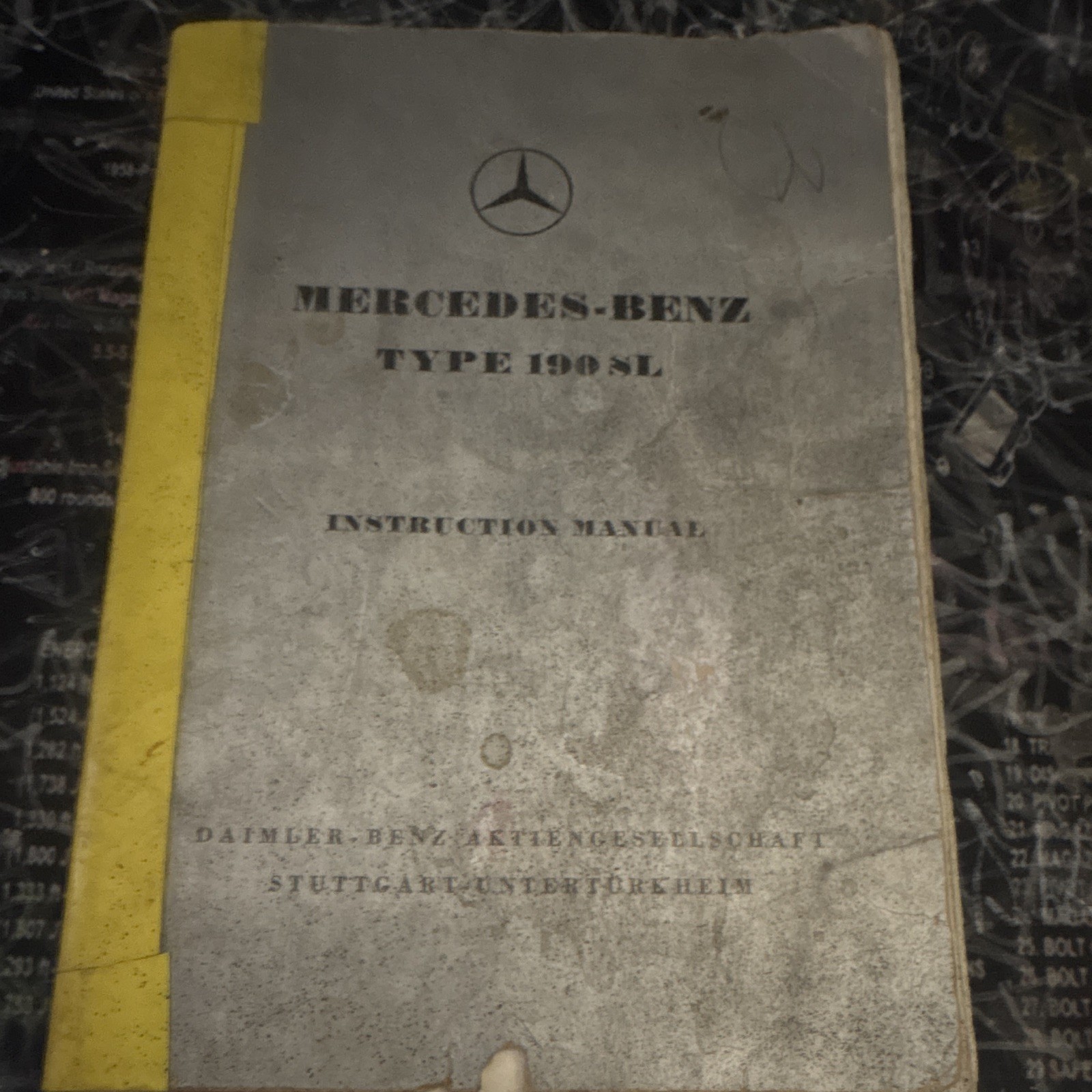 original Mercedes-Benz 190 SL Instruction Manual (Edition G)