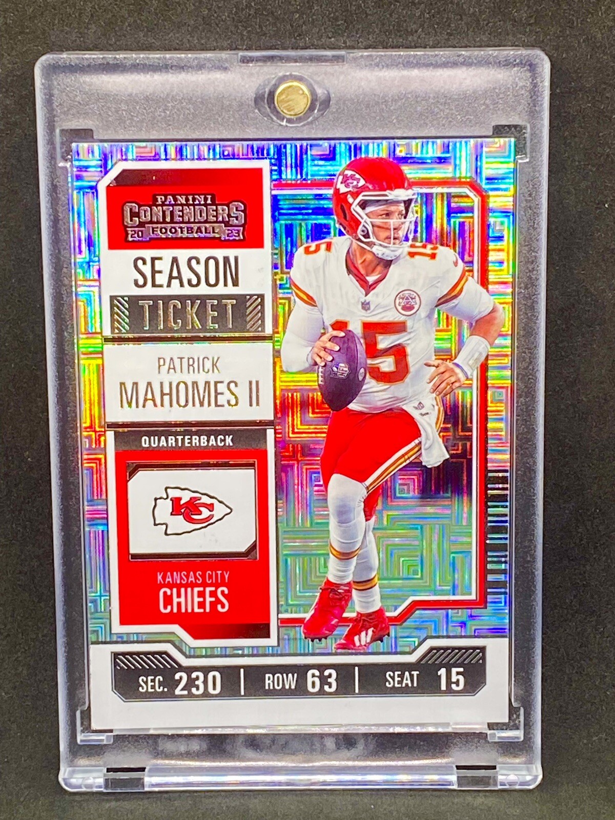 Patrick Mahomes MOJO TICKET REFRACTOR CARD PANINI CHIEFS MINT Patrick Mahomes MOJO TICKET REFRACTOR CARD PANINI CHIEFS MINT