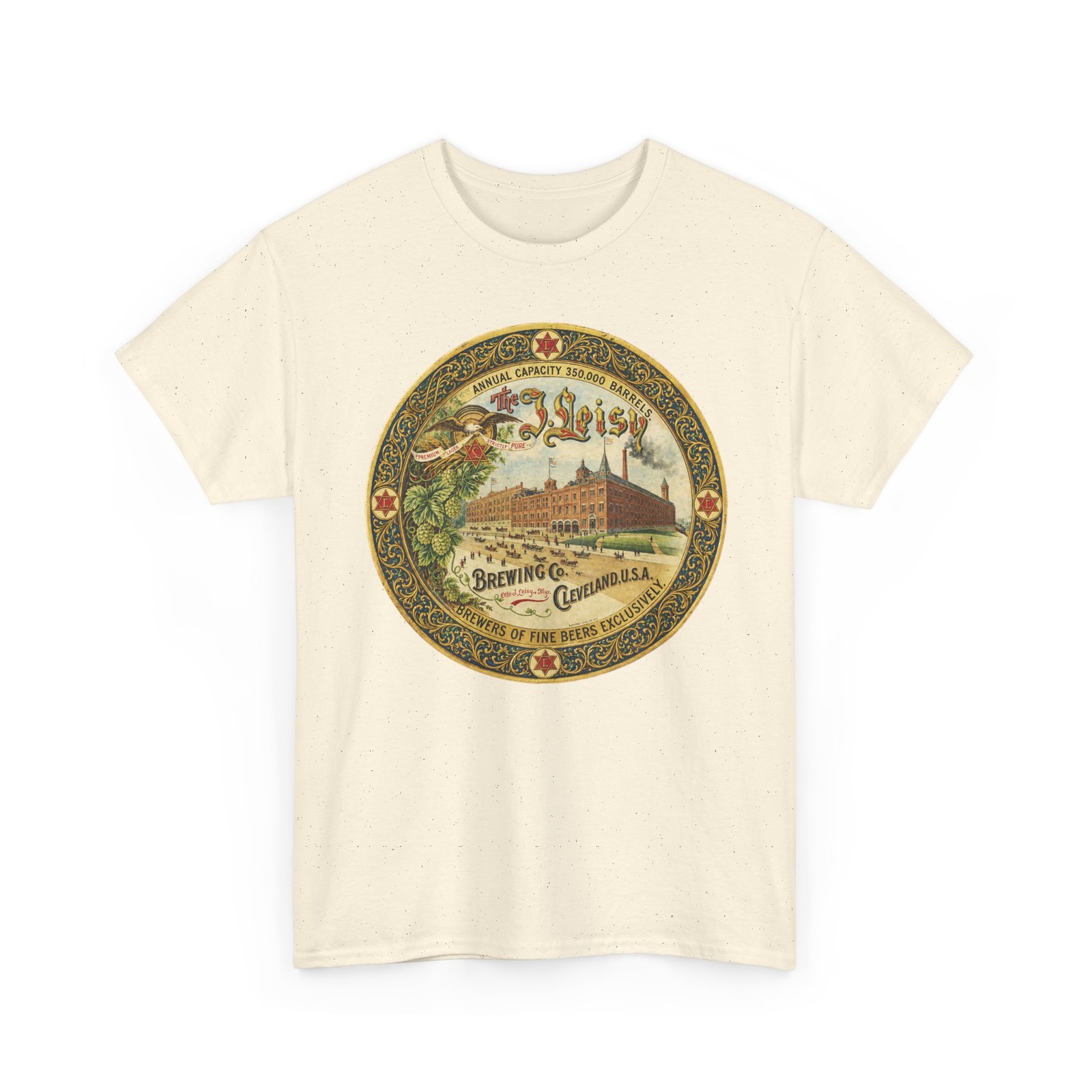 J. Leisy Brewing Co. Pre-Prohibition Cleveland OH Brewery Retro Beer T-Shirt