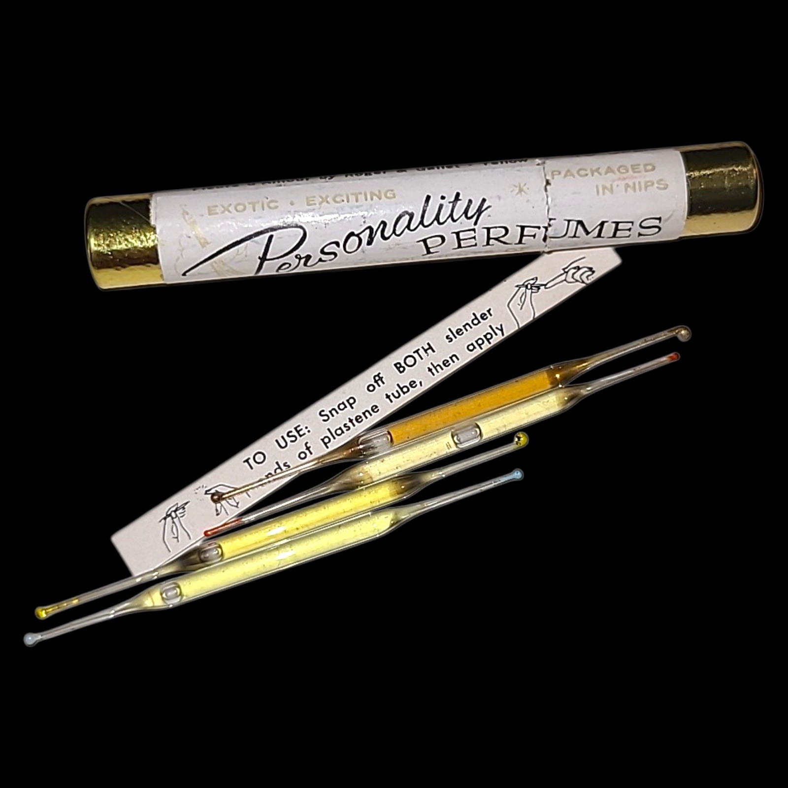 Vintage Personality Perfume Nips Set Sealed Tube 4 Ampules Coty Lanier Rare Vintage Personality Perfume Nips Set Sealed Tube 4 Ampules Coty Lanier Rare