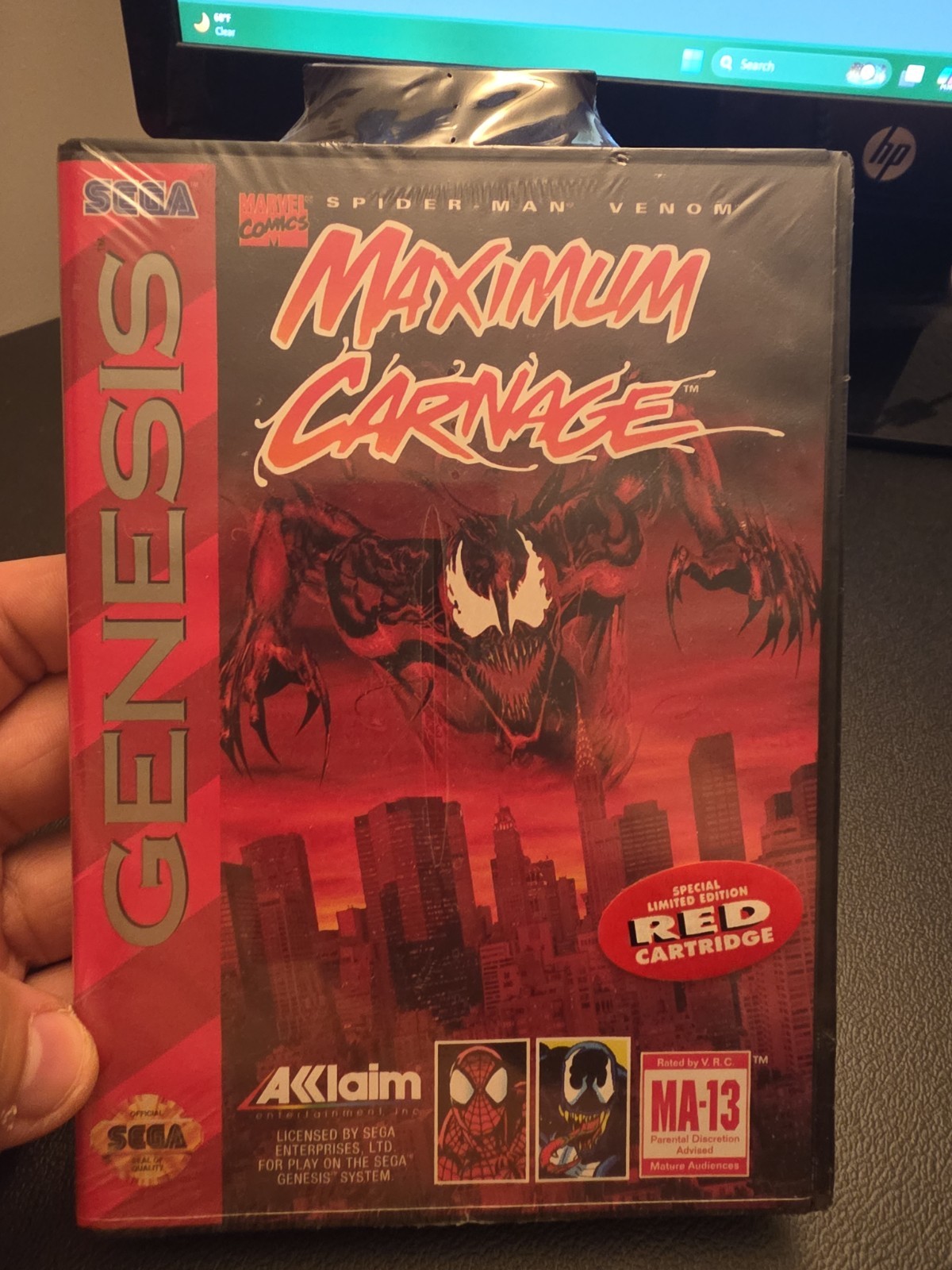 Spider-Man and Venom: Maximum Carnage RED CARTRIDGE (Sega Genesis, 1994) CIB Spider-Man and Venom: Maximum Carnage RED CARTRIDGE (Sega Genesis, 1994) CIB