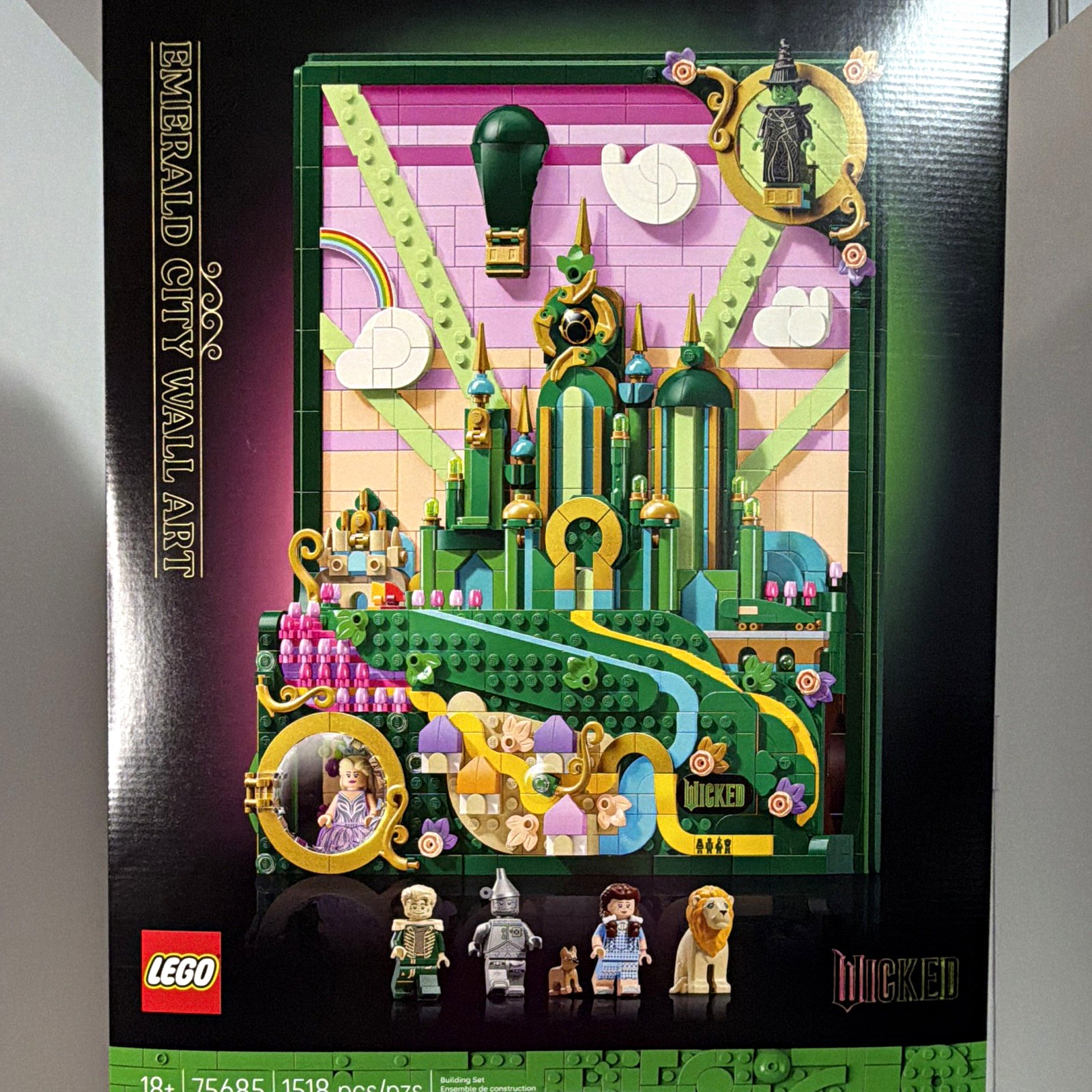 LEGO Wicked Emerald City Wall Art 75685 Complete Set 1518pcs 18+ Box