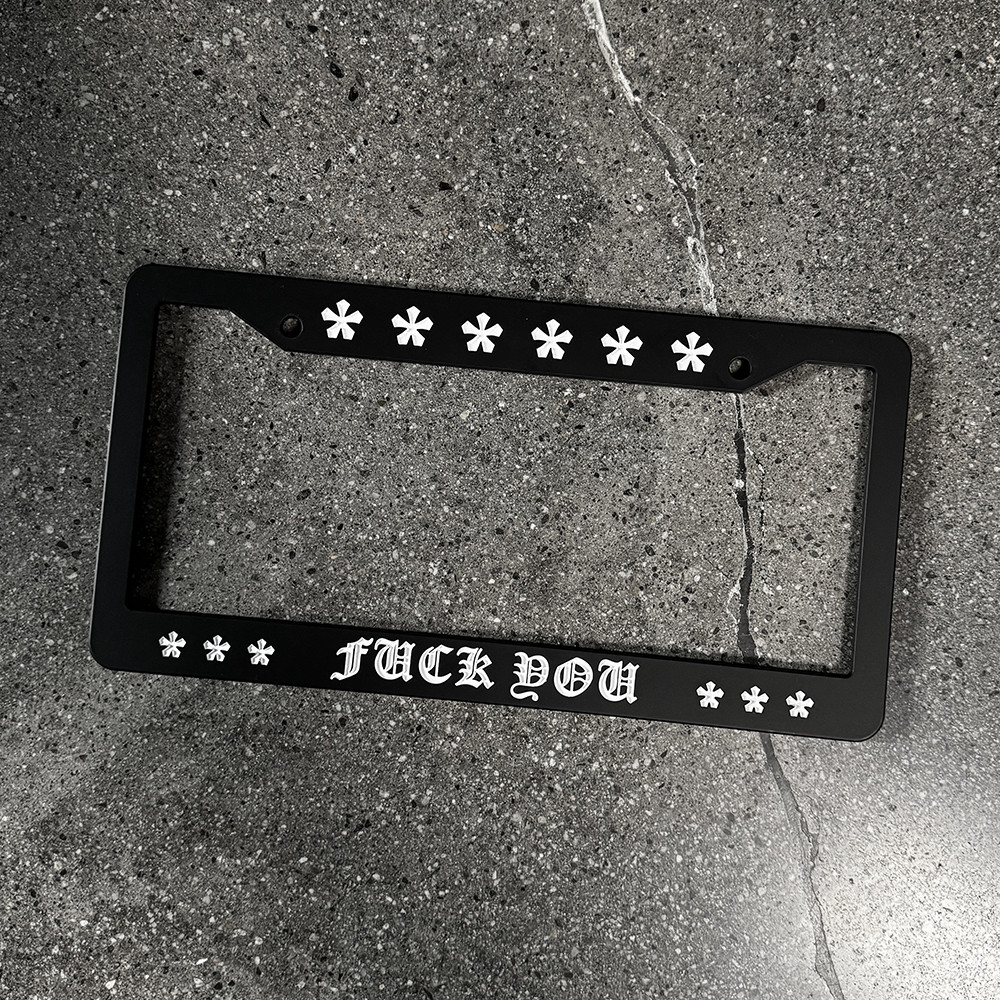 Not_Chrome Explicit License Plate Frame Not_Chrome Explicit License Plate Frame