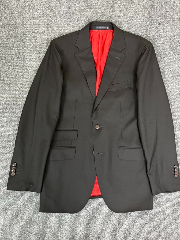 Suitsupply Vitale Barberis Canonico Blazer Mens Super 150s Wool Black Size 48 Suitsupply Vitale Barberis Canonico Blazer Mens Super 150s Wool Black Size 48