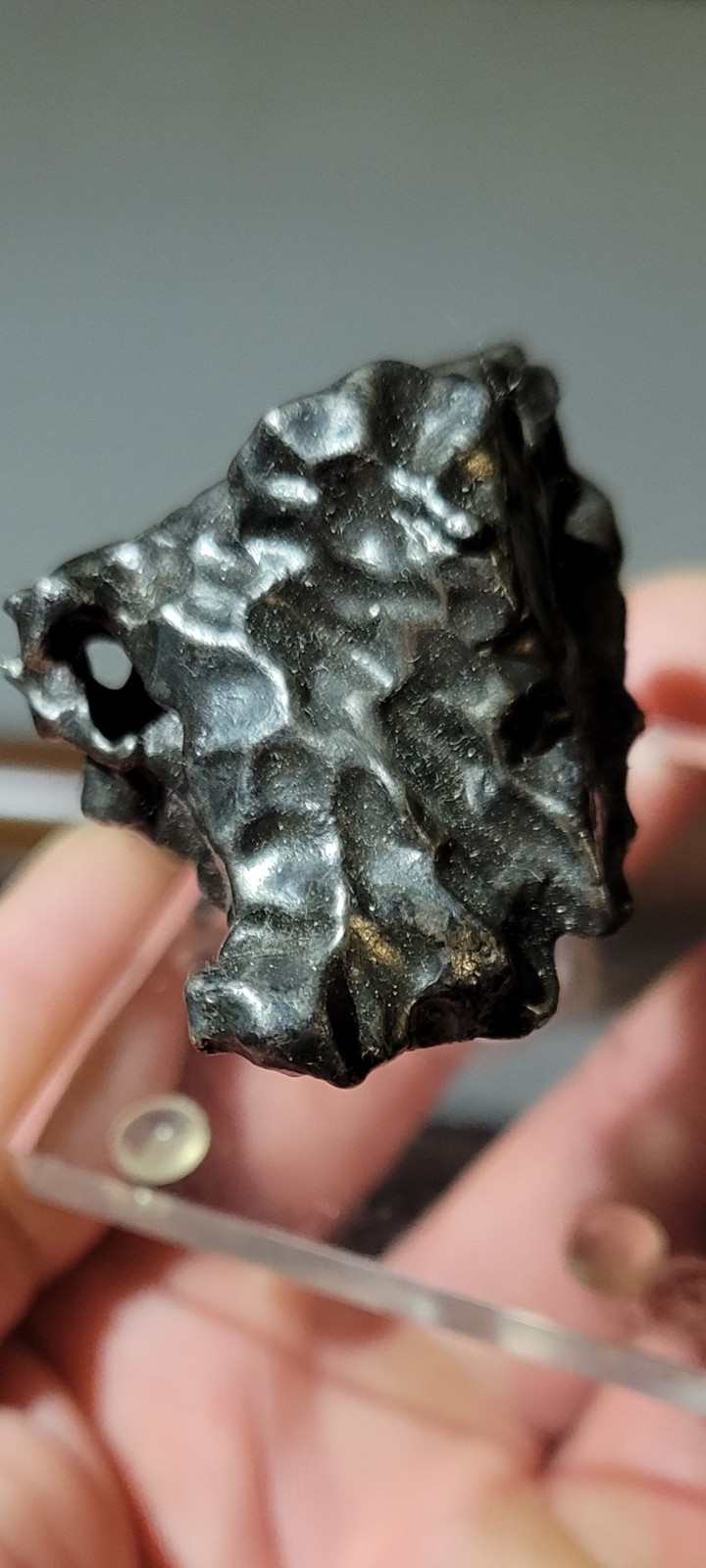 sikhote alin iron meteorite With Natural Burn Hole 80.9 Gr sikhote alin iron meteorite With Natural Burn Hole 80.9 Gr