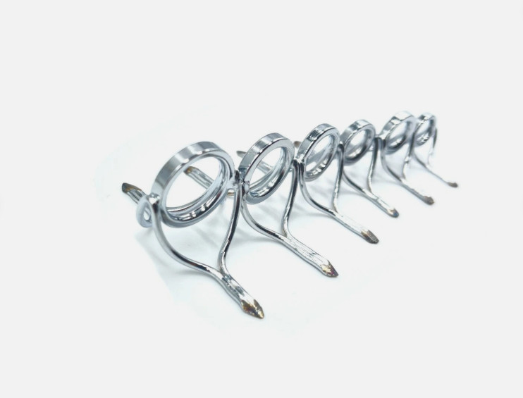 Rod Building Guide Set 9 Pack, Double Foot, Silver or Black Very Durable