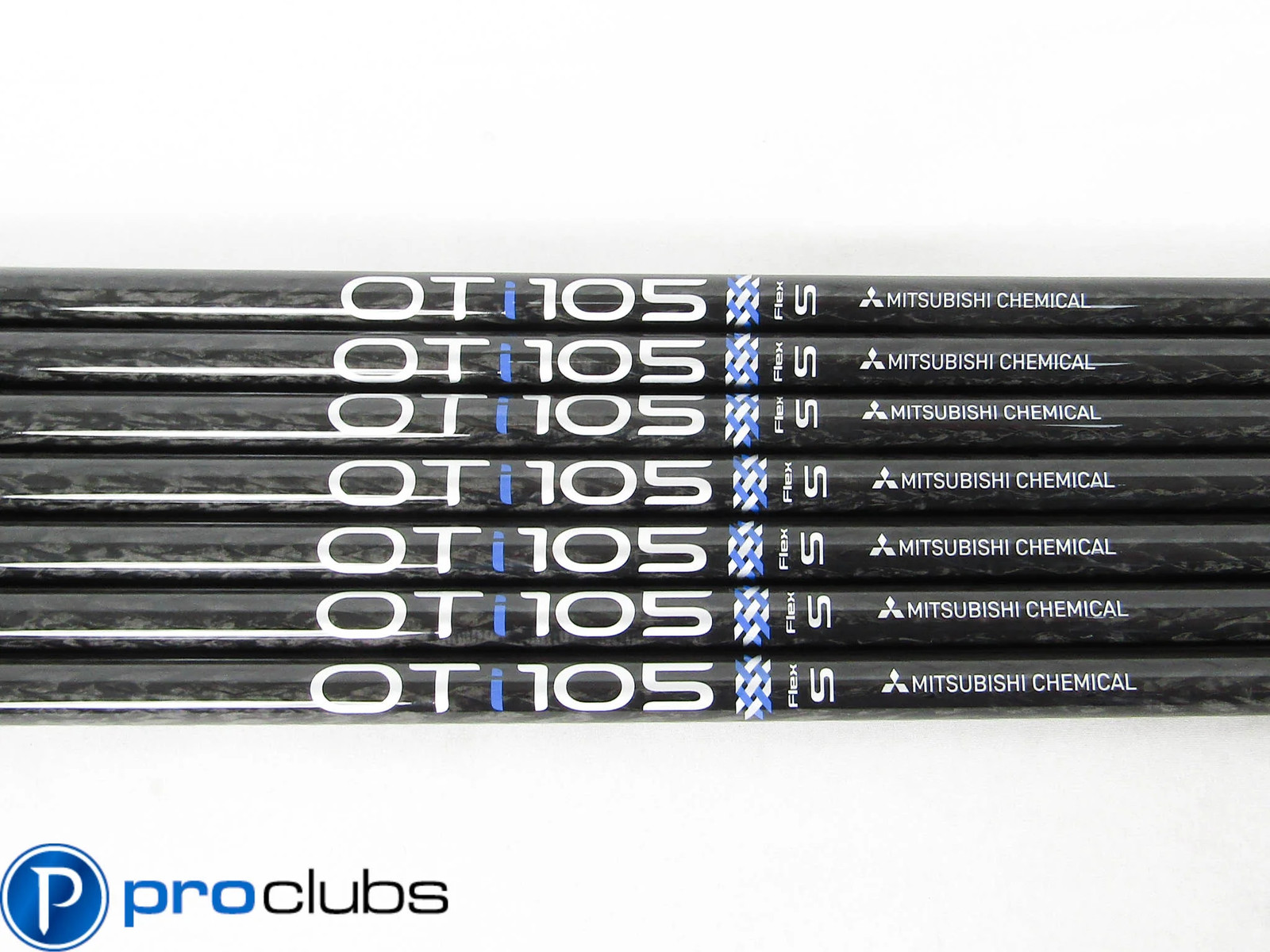 (7PC) NEW MITSUBISHI OTi 105 STIFF FLEX GRAPHITE IRON SHAFTS .370 TIP #514756