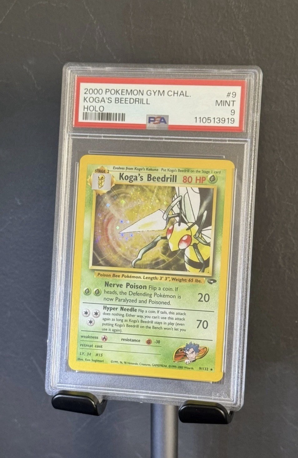 2000 Pokemon Gym Challenge #9 Koga's Beedrill Holo PSA 9 MINT 2000 Pokemon Gym Challenge #9 Koga's Beedrill Holo PSA 9 MINT