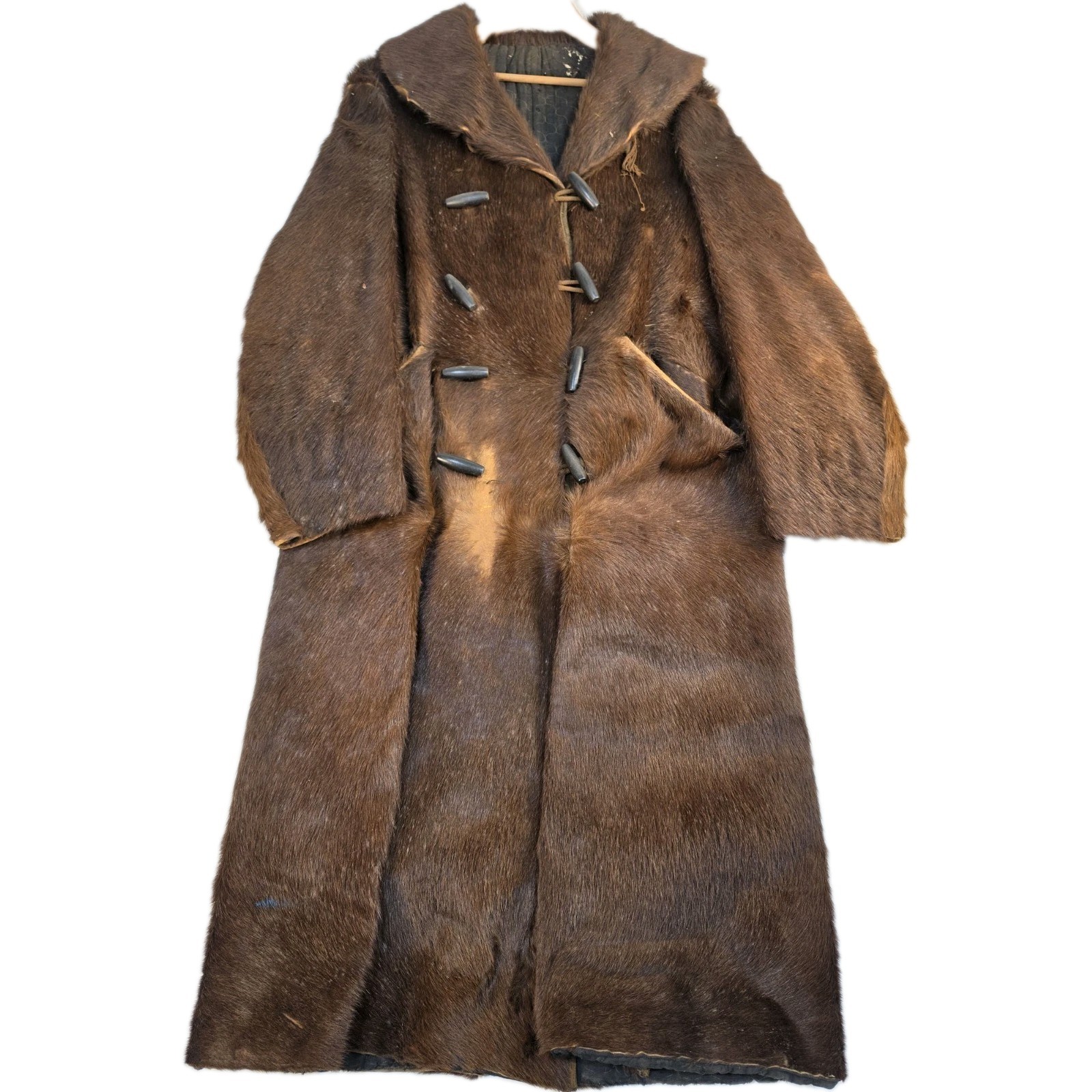 Antique Fur Trapper Coat Early 1900s Fur Jacket Mens Vintage As-Is Display Antique Fur Trapper Coat Early 1900s Fur Jacket Mens Vintage As-Is Display