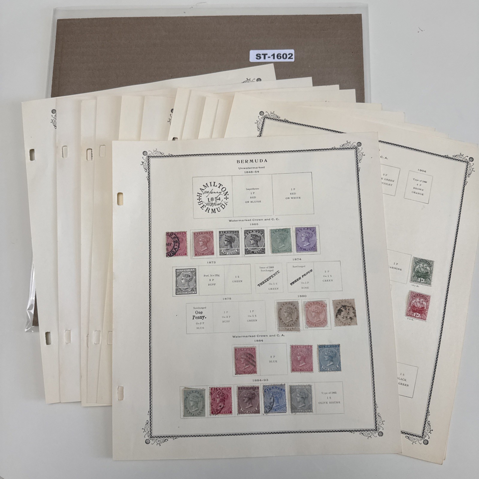 SCOTT'S BRITISH COLONIES IN AMERICA ALBUM BREAK: Bermuda 1865-1955 ST-1602