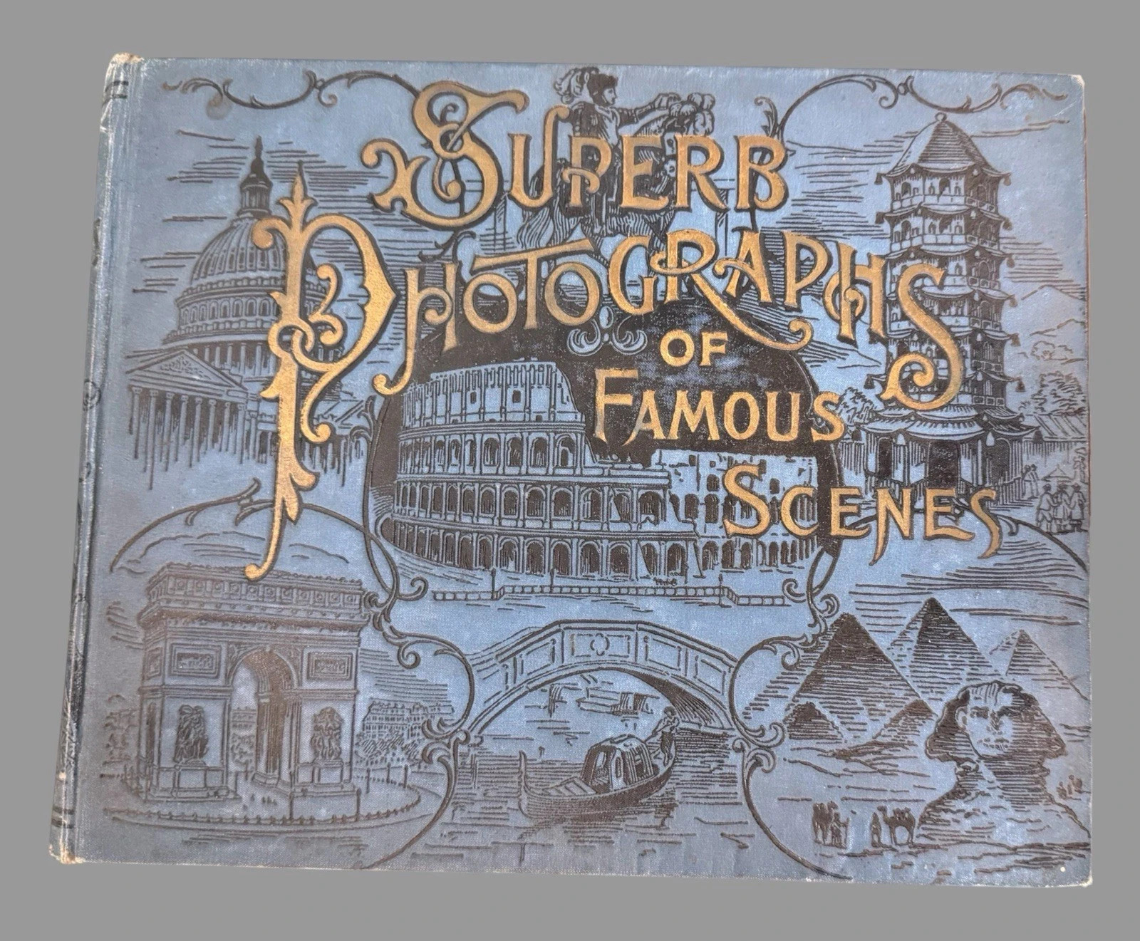 1892 Antique Large Hardcover Book Superb Photographs of Famous Scenes 9