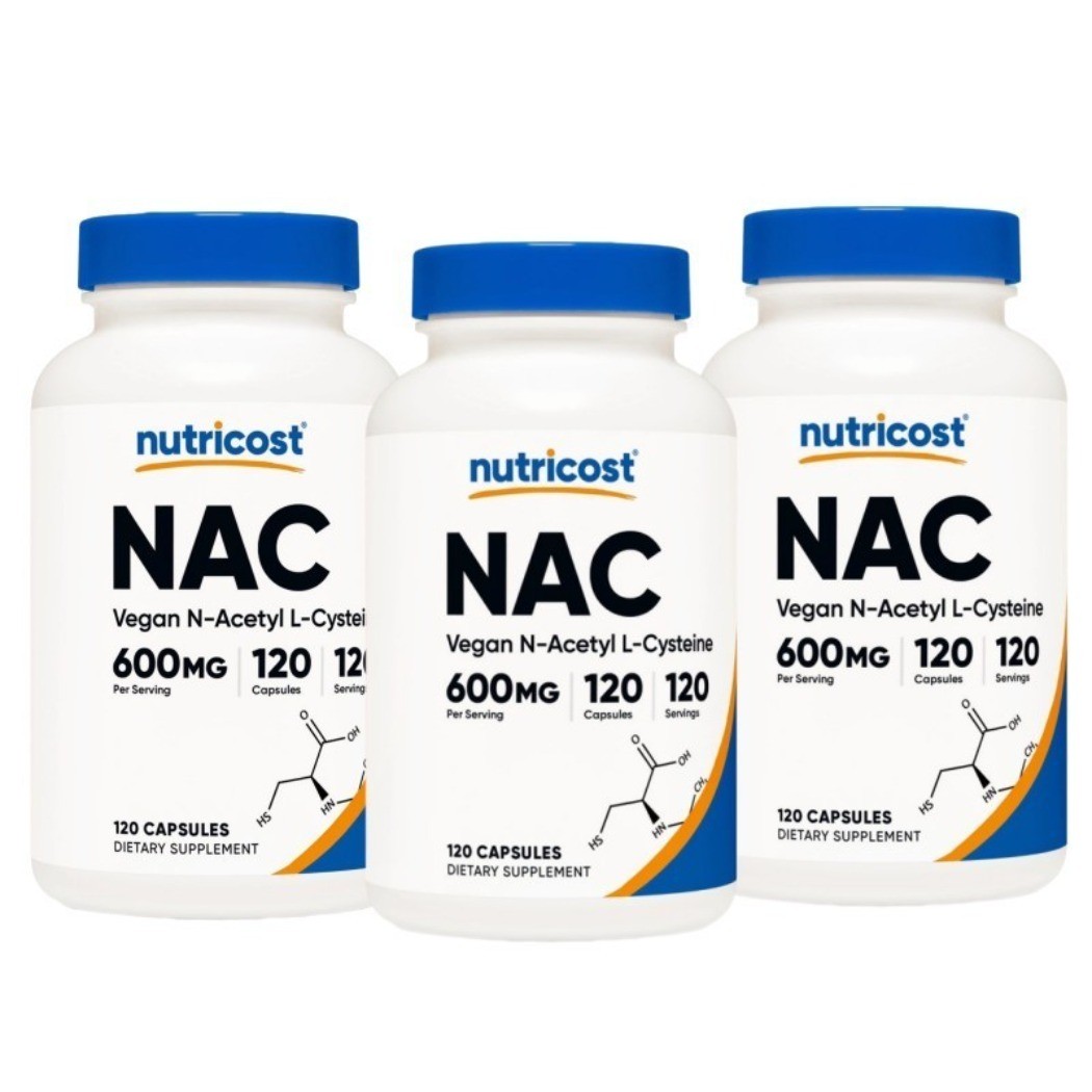 3 bottles Nutricost NAC 600mg N-Acetyl L-Cysteine 120 Vegan Capsules NEW 3 bottles Nutricost NAC 600mg N-Acetyl L-Cysteine 120 Vegan Capsules NEW