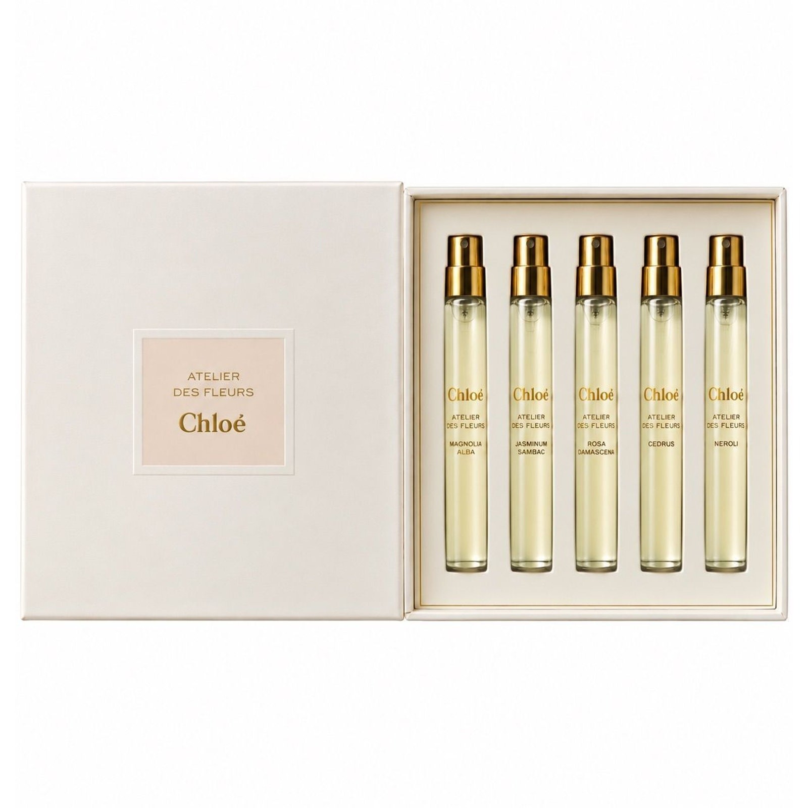 Chloé Atelier des Fleurs 5-Piece Perfume Set 5 x 10mL + Pouch NEW