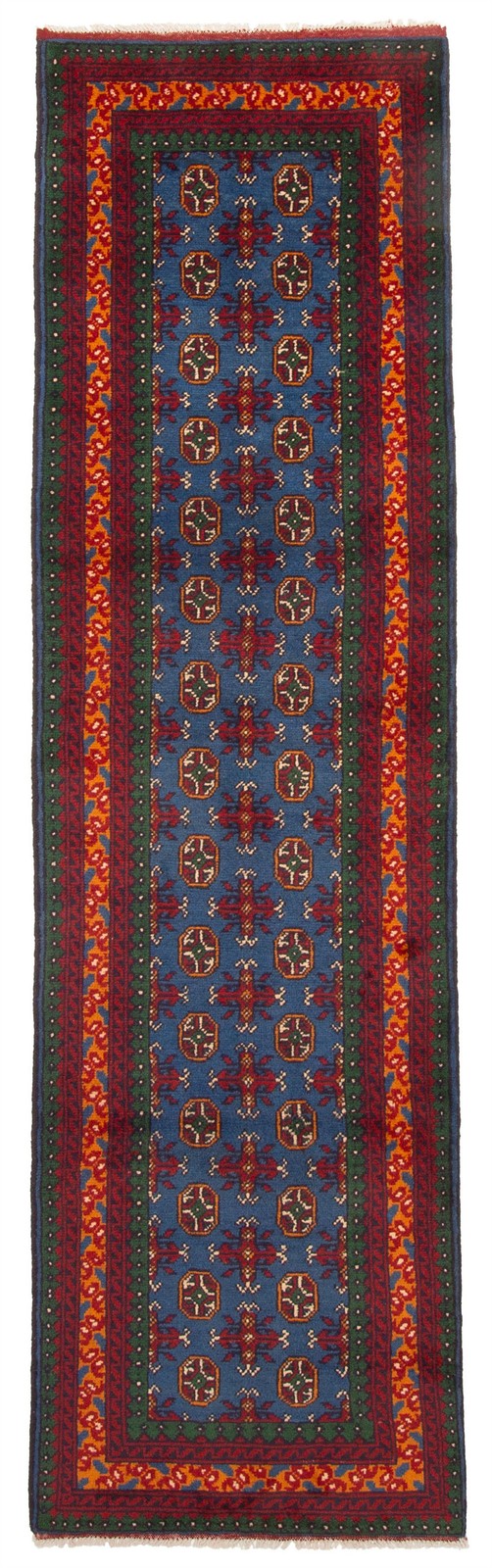 Vintage Hand-knotted Runner Rug 2'8