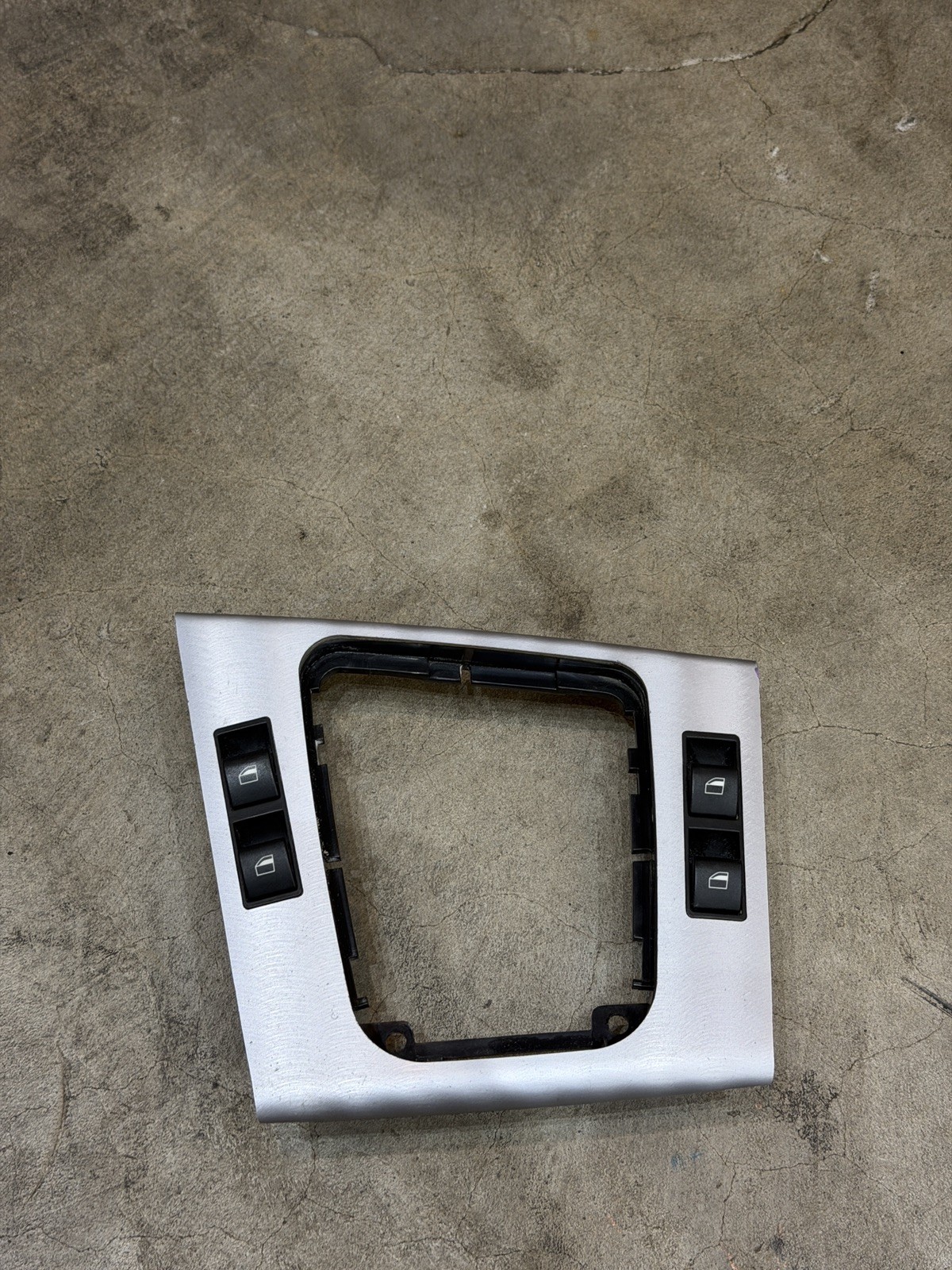 OEM BMW E46 325 330 M3 Coupe Center Console Shifter Trim Titan Brushed Aluminum OEM BMW E46 325 330 M3 Coupe Center Console Shifter Trim Titan Brushed Aluminum