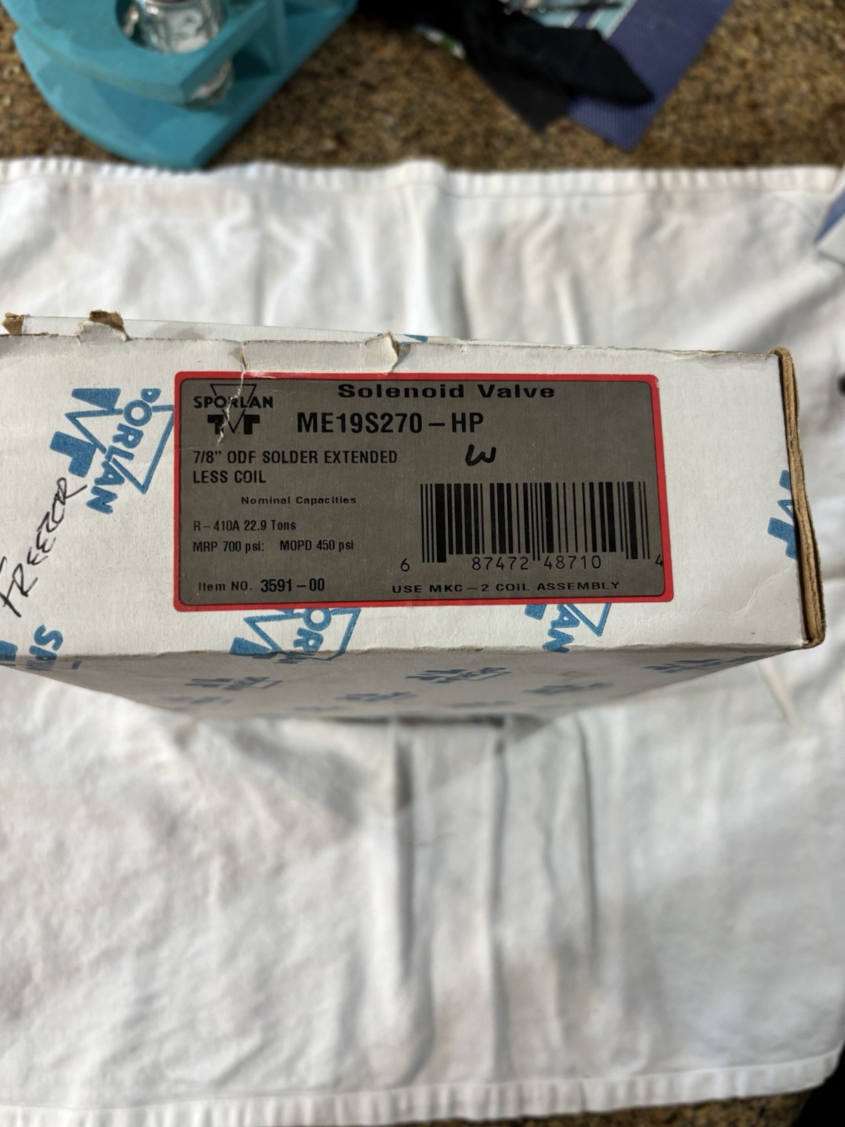 Solenoid Valve Me19S270-HP 7/8 ODF Manual Lift Stem / Less Coil Solenoid Valve Me19S270-HP 7/8 ODF Manual Lift Stem / Less Coil