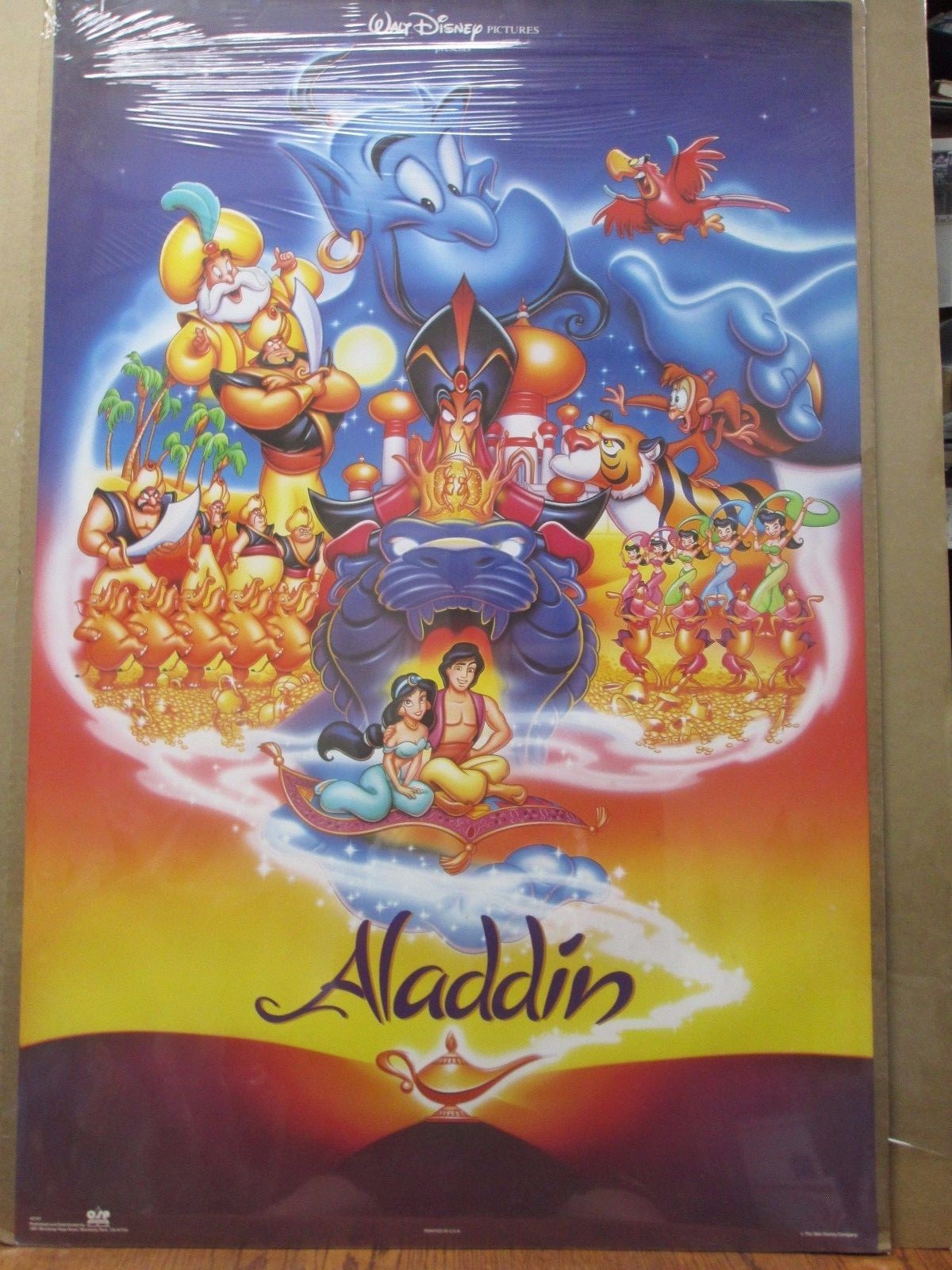 vintage Walt Disney Pictures Aladdin Poster cartoon disney movie 12336 vintage Walt Disney Pictures Aladdin Poster cartoon disney movie 12336