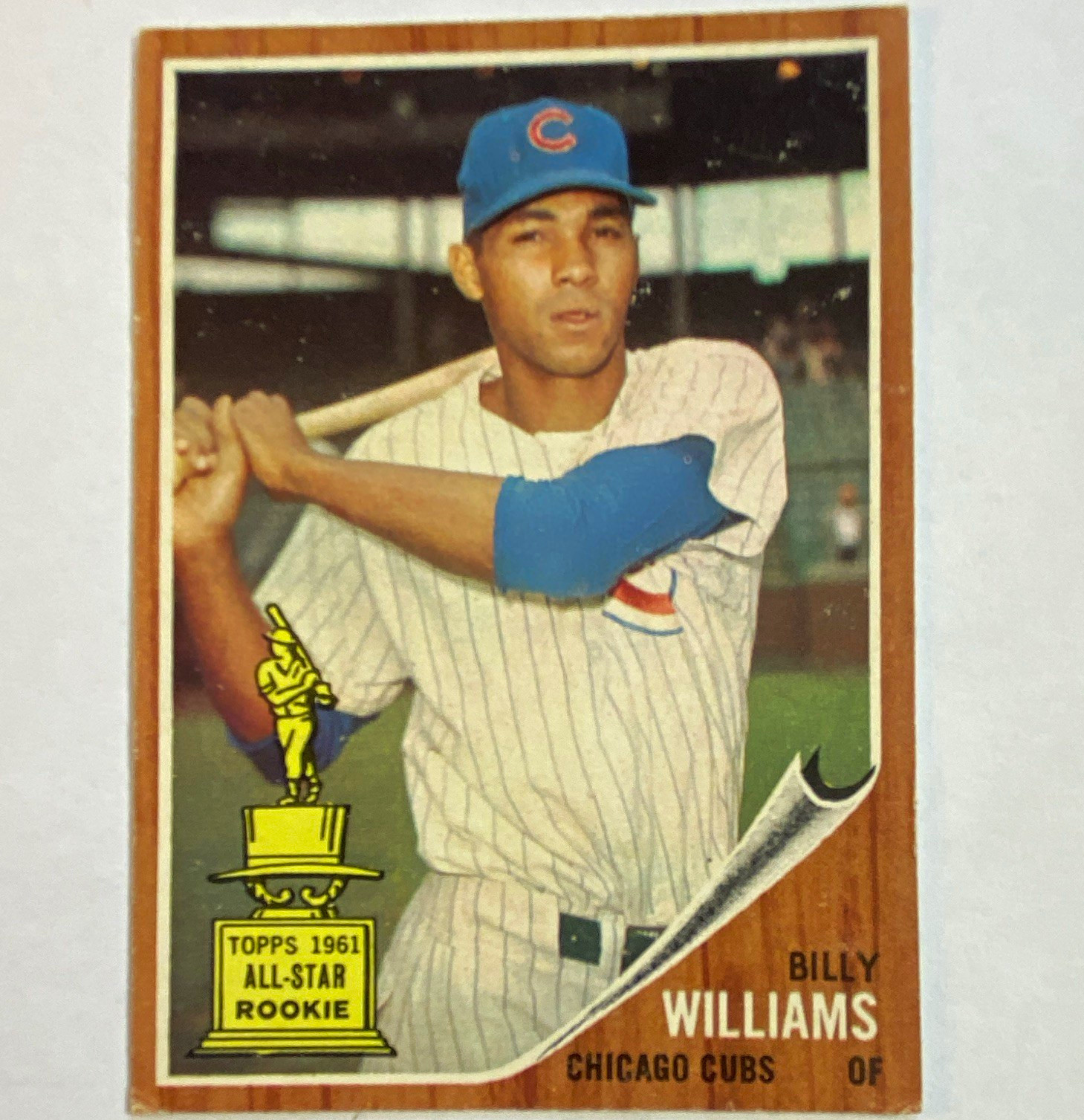 Topps 1962 #288 Billy Williams, Chicago Cubs, All Star Rookie, EX-EXMT, centered Topps 1962 #288 Billy Williams, Chicago Cubs, All Star Rookie, EX-EXMT, centered