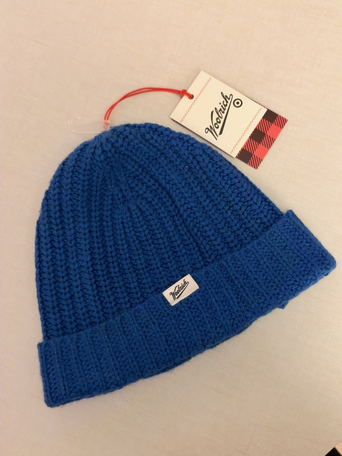 Woolrich x Target Blue Ribbed Knit Beanie Hat Wool Blend Cuffed New NWT Woolrich x Target Blue Ribbed Knit Beanie Hat Wool Blend Cuffed New NWT