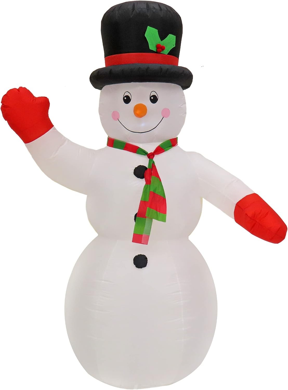 First Traditions Inflatable Cheerful Snowman,Christmas Lawn Decoration,Includes