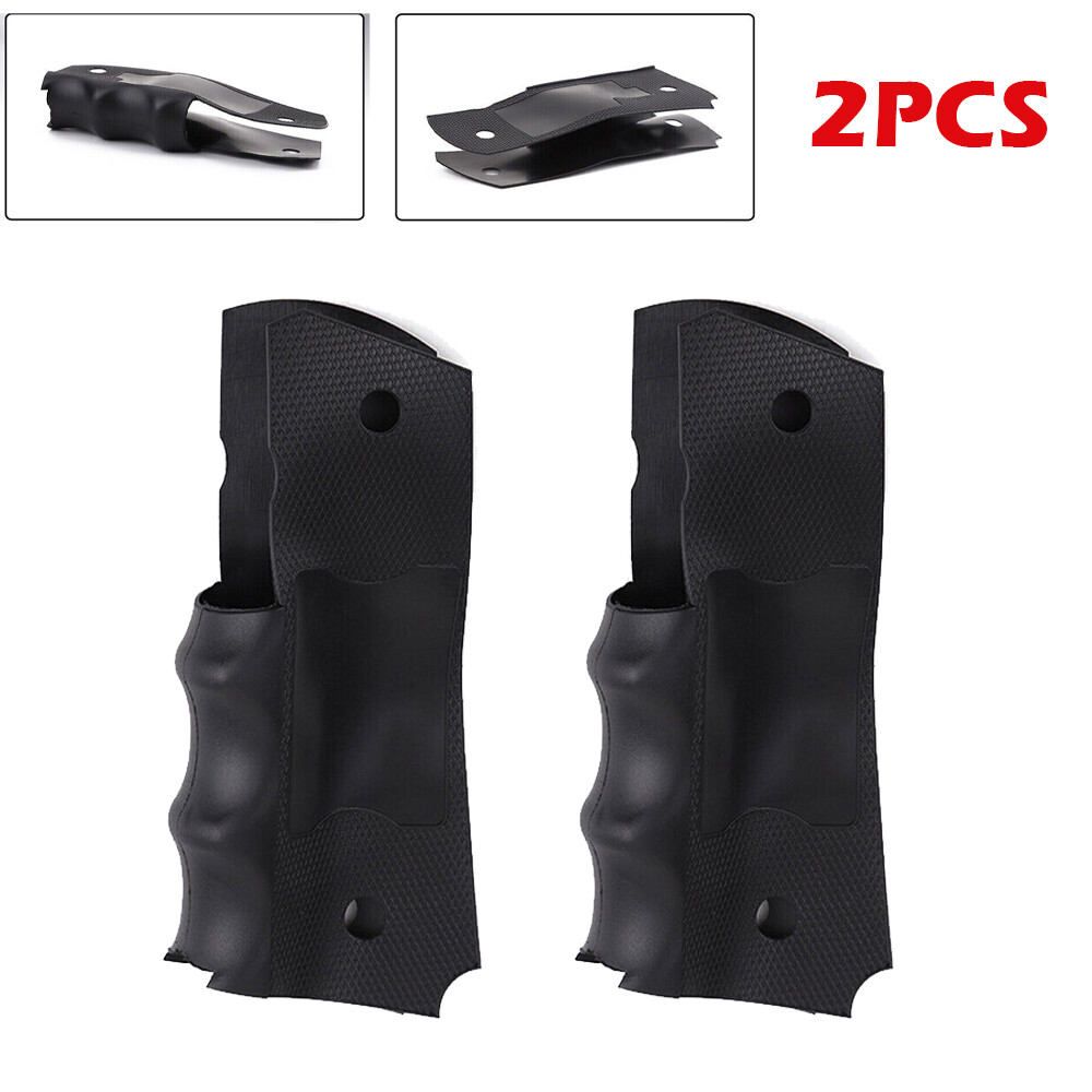 2Pcs For PG1911-1 Grip Wraparound Rubber Government Finger Groove Grip Insert US