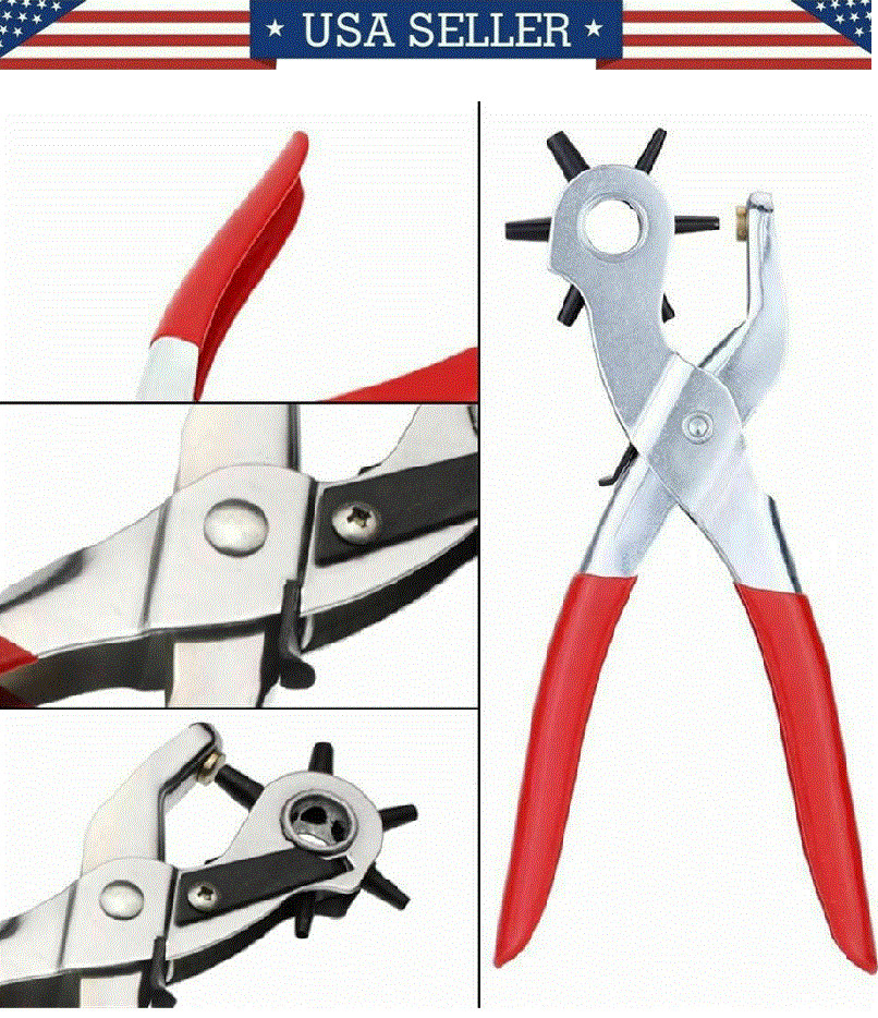 Puncher Tool Leather Punch Plier Leather Belt Revolving Perforator Round Hole Puncher Tool Leather Punch Plier Leather Belt Revolving Perforator Round Hole