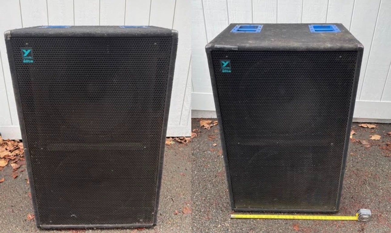 Lot of 2 Yorkville Elite SW1000 Subwoofers Pro PA Speakers - Untested Lot of 2 Yorkville Elite SW1000 Subwoofers Pro PA Speakers - Untested
