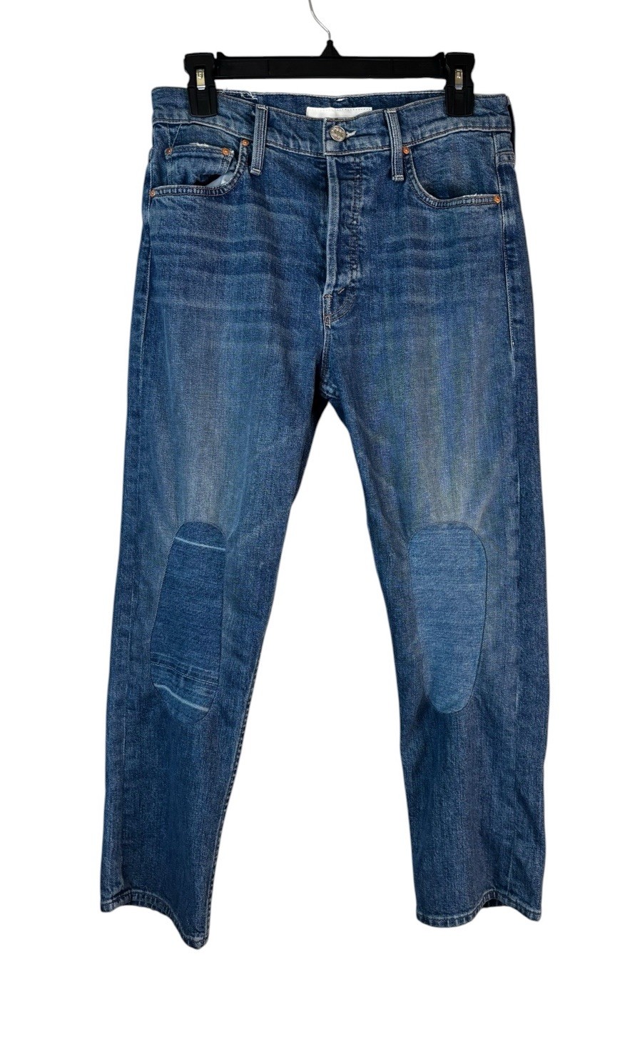 MOTHER Jeans The Tomcat Kneeling on Stones Knee Patches Size 29 Cropped 