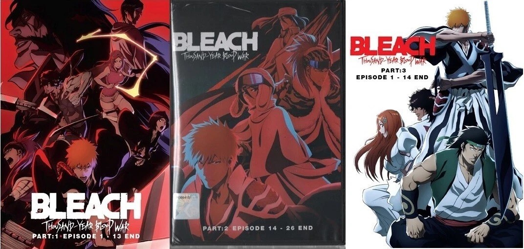 Bleach: Thousand-Year Blood War (TYBW) Series Part 1-3 Anime DVD [English Dub]