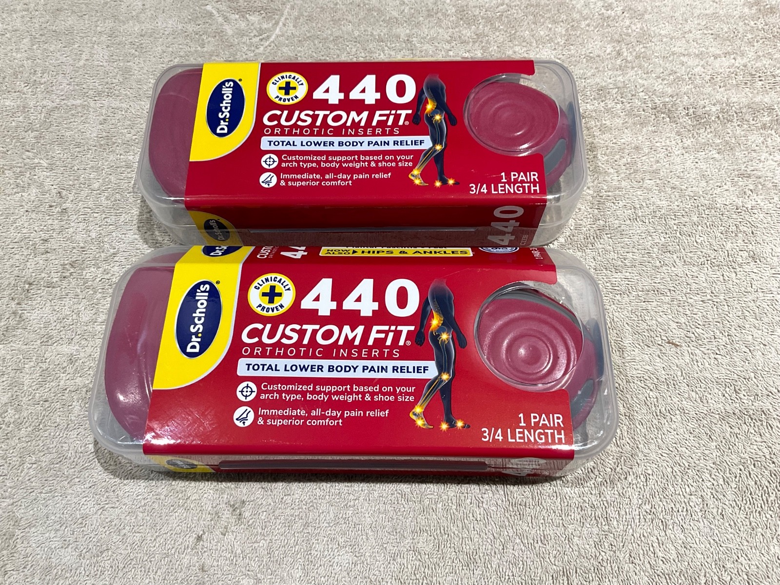 Dr. Scholls CF 440 Custom Fit Orthotic Inserts 2 X - Red New Sealed Dr. Scholls CF 440 Custom Fit Orthotic Inserts 2 X - Red New Sealed