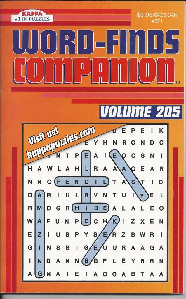 KAPPA WORD FINDS COMPANION WORD SEARCH FUN PUZZLE BOOK VOLUME 205