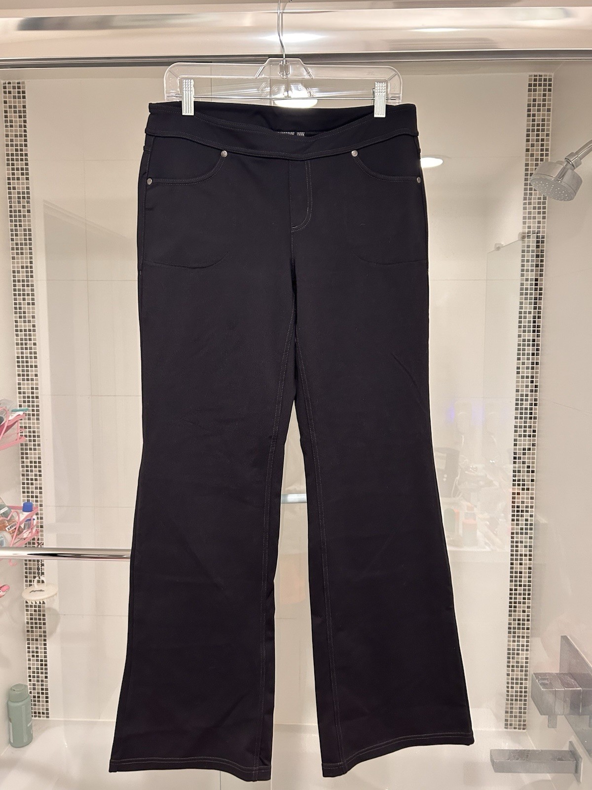 NWT Athleta Bettona Jegging Black Mid Rise Pilayo Pants Womens Large
