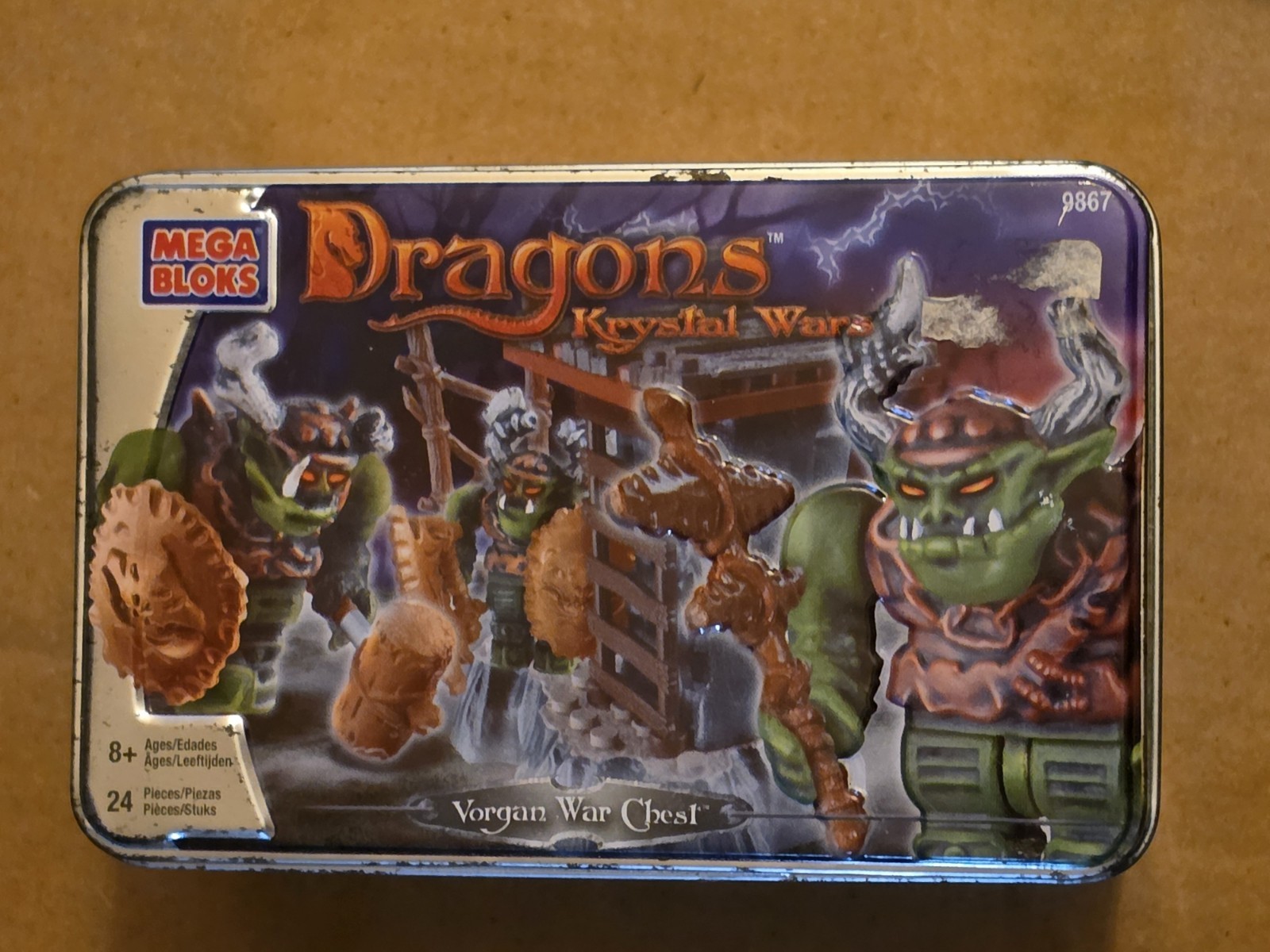 Mega Bloks Dragons Krystal Wars Vorgan War Chest 9867 Metal Tin Complete 2003 Mega Bloks Dragons Krystal Wars Vorgan War Chest 9867 Metal Tin Complete 2003