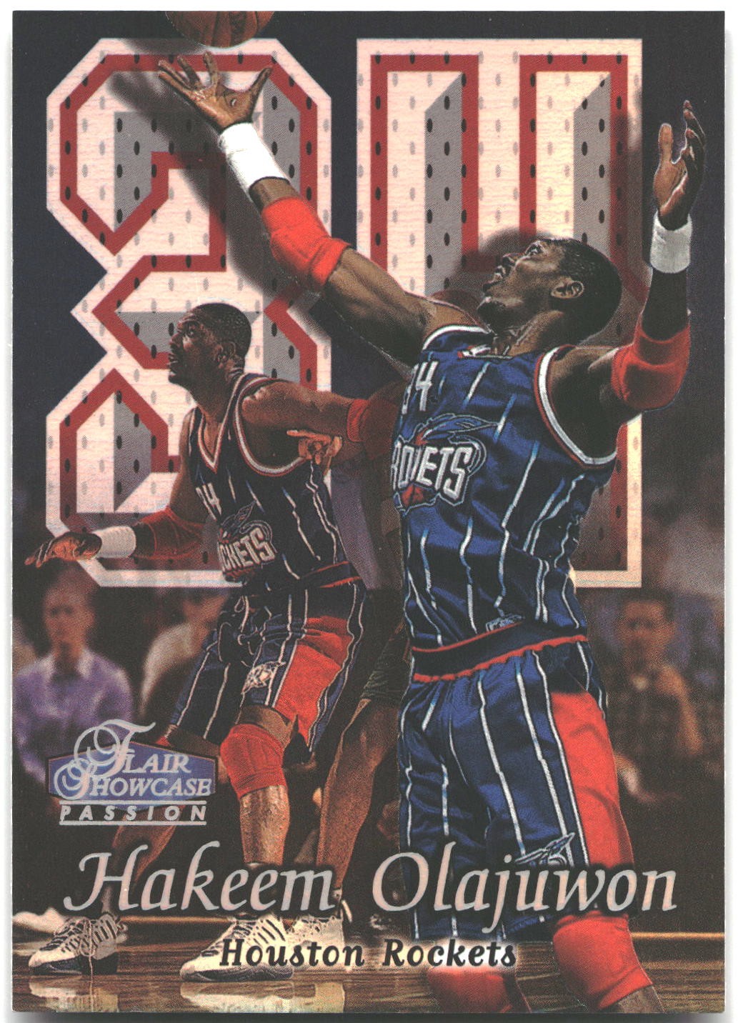 1998-99 Flair Showcase Flair Showcase Row 2 Hakeem Olajuwon #45 Houston Rockets