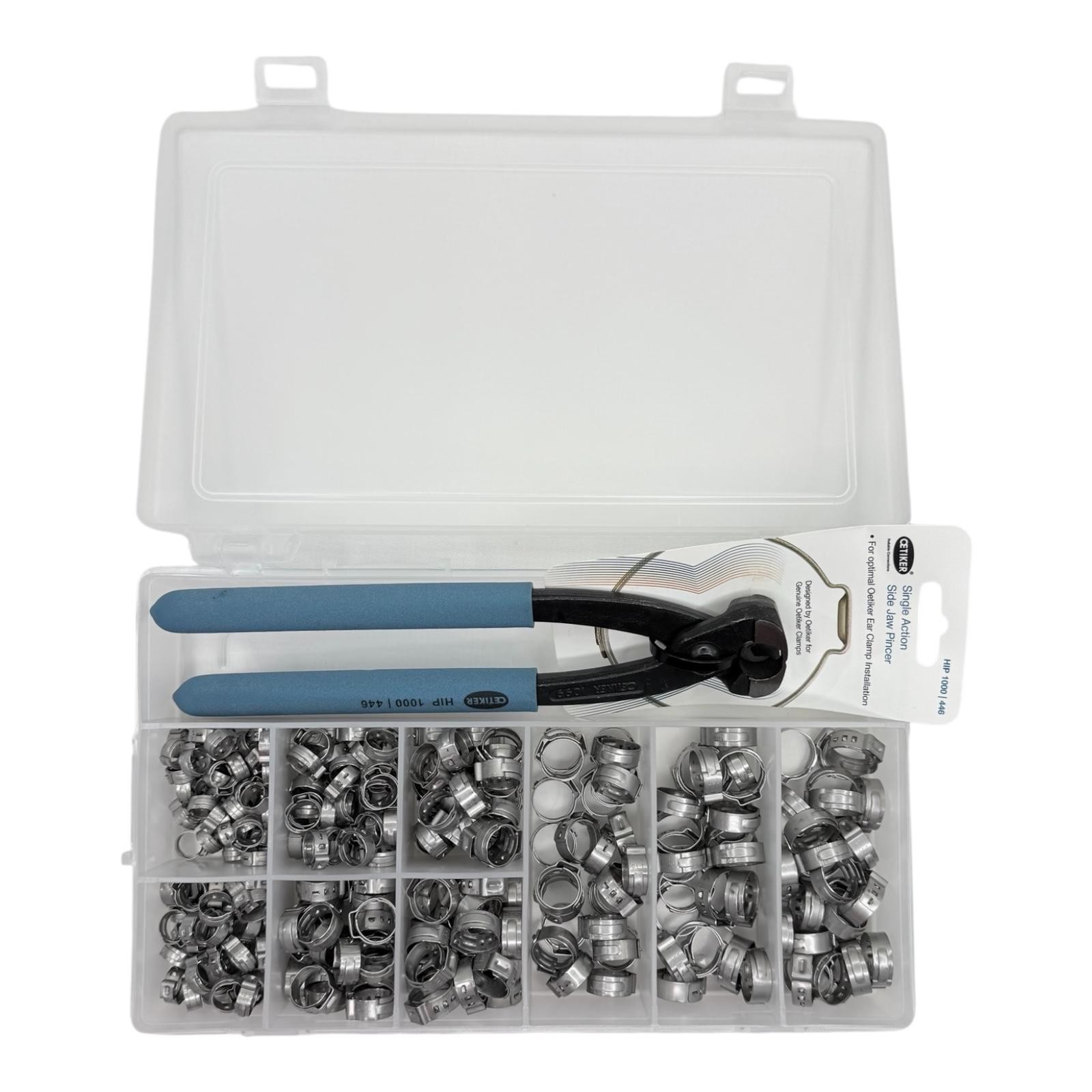 Oetiker 18500075 Beverage Clamp Kit Stainless StepLess w/ Side Jaw Pincers