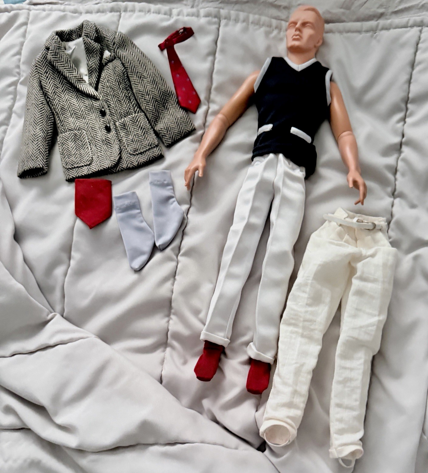 Man Fashion Trent Doll by Ashton Drake. Jacket, Pants, Tie & Socks Set Man Fashion Trent Doll by Ashton Drake. Jacket, Pants, Tie & Socks Set