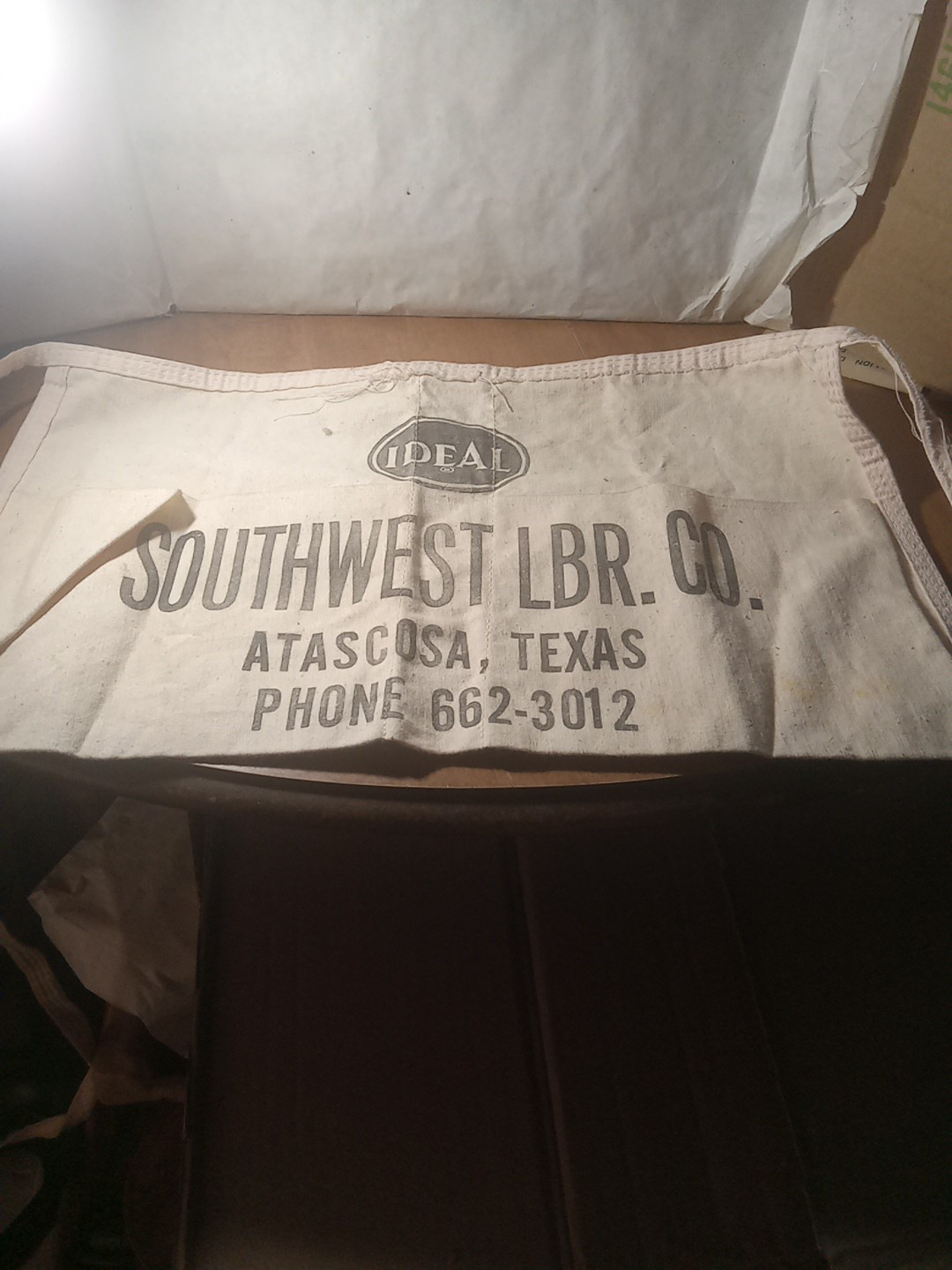 Vintage Cloth Carpenters Nail Apron Southwest Lumber Atascosa Texas Vintage Cloth Carpenters Nail Apron Southwest Lumber Atascosa Texas