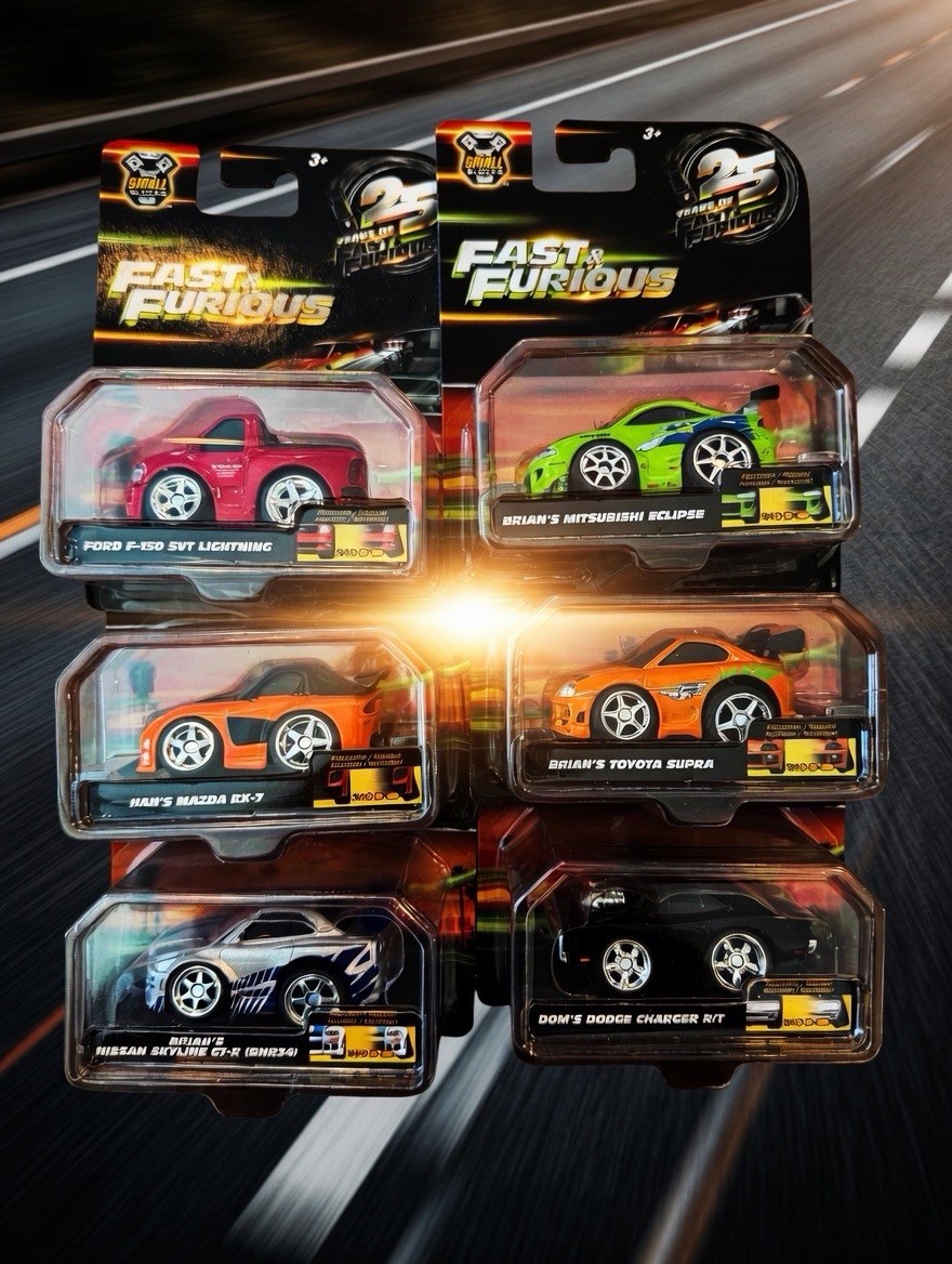🔥 2026 Jada Fast Furious 25 years Small Blocks - Set Of 6 🔥 2026 Jada Fast Furious 25 years Small Blocks - Set Of 6