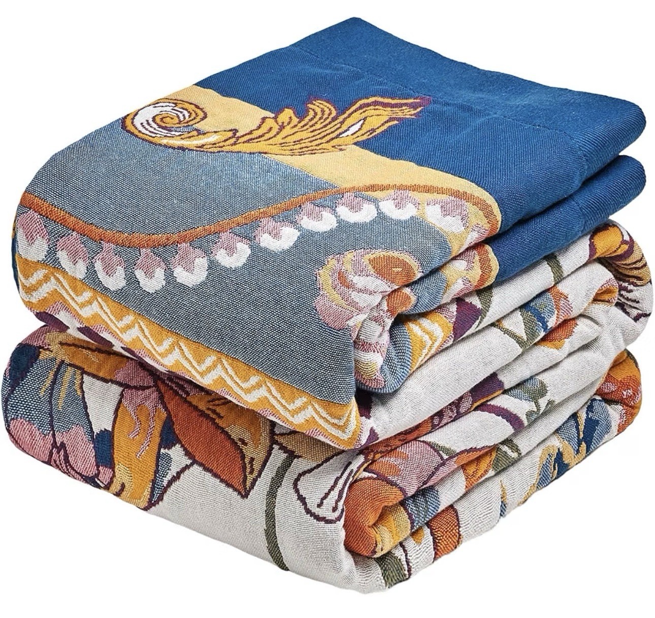 MSGKV Boho Queen Throw Blanket 90x90” Summer Cotton Victoria Floral Gorgeous MSGKV Boho Queen Throw Blanket 90x90” Summer Cotton Victoria Floral Gorgeous
