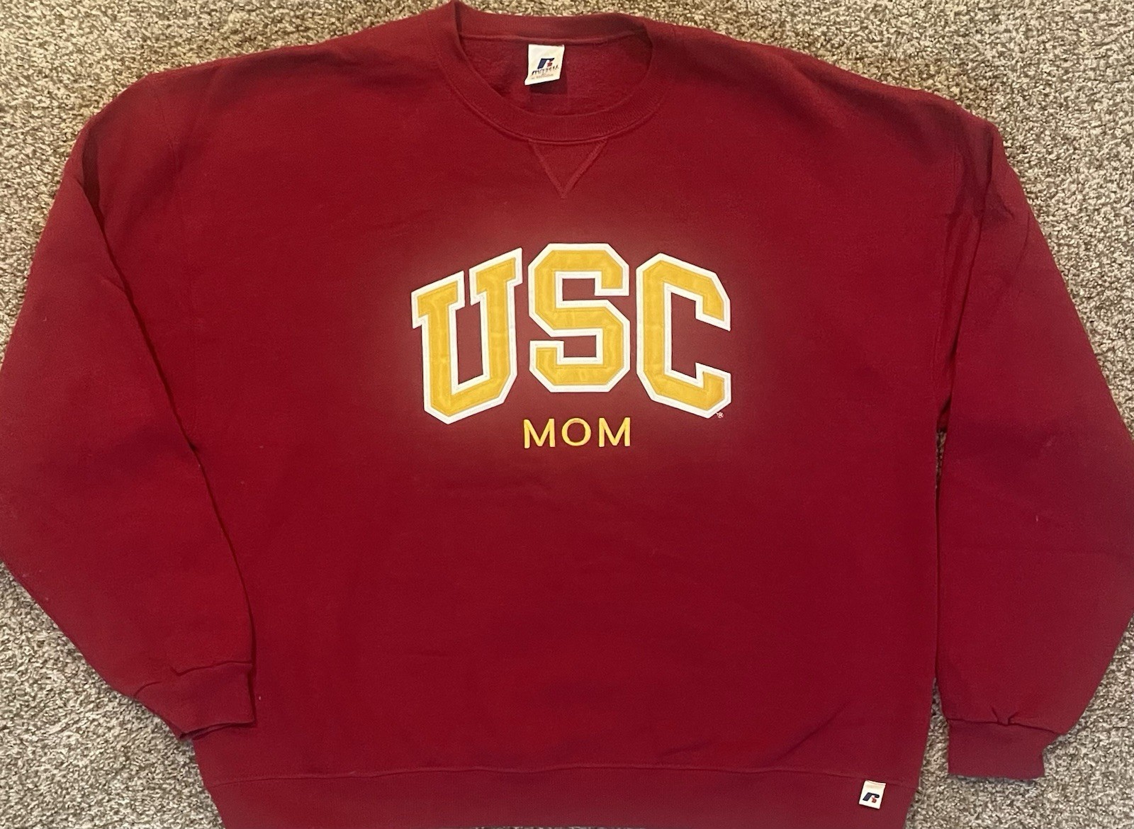 EUC Vtg 90s Russell Athletic USC Trojans Embroidered MOM Sweatshirt Football EUC Vtg 90s Russell Athletic USC Trojans Embroidered MOM Sweatshirt Football