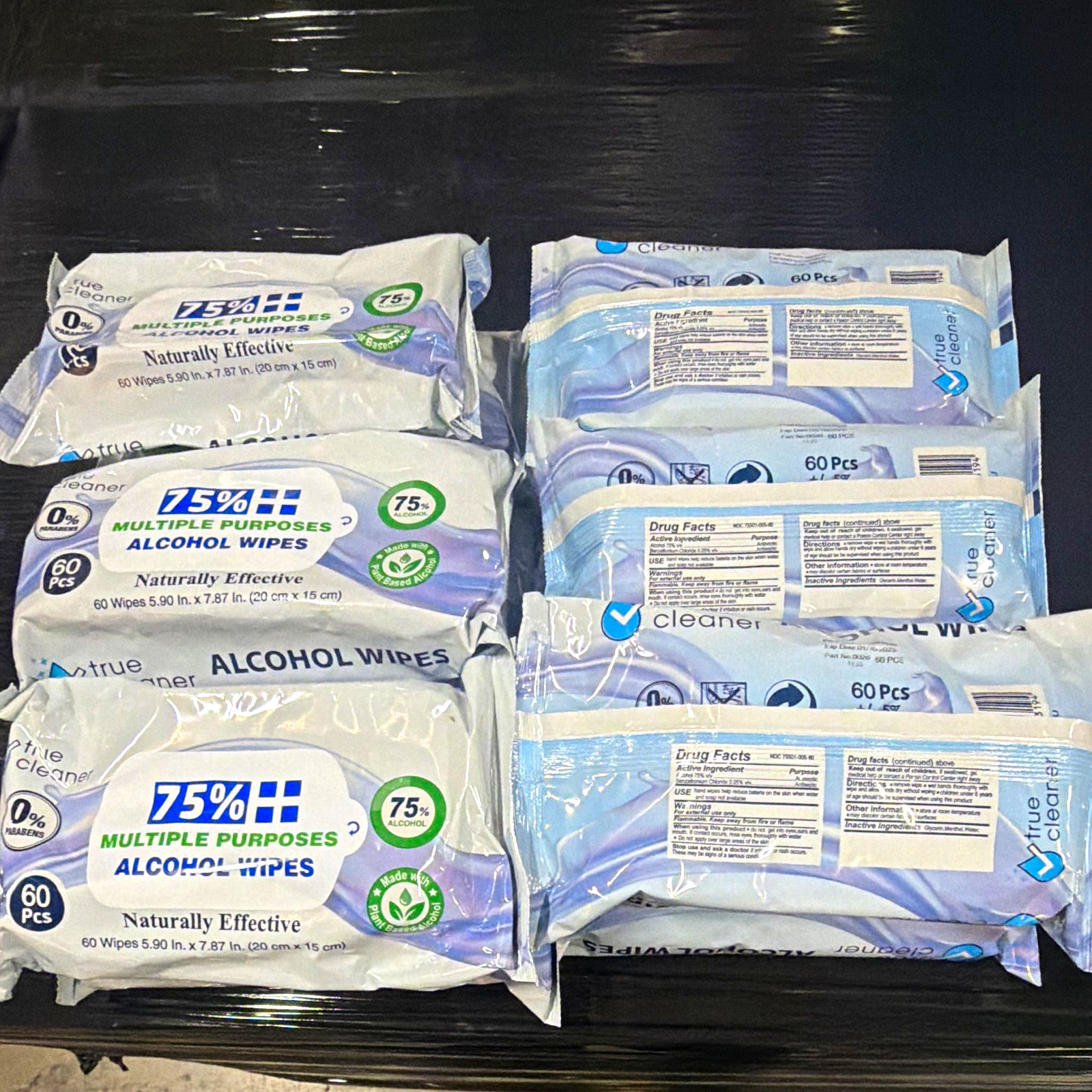 True Cleaner 75% Alcohol Antiseptic Wipes, Alcohol Prep Pads, 60 Pcs True Cleaner 75% Alcohol Antiseptic Wipes, Alcohol Prep Pads, 60 Pcs