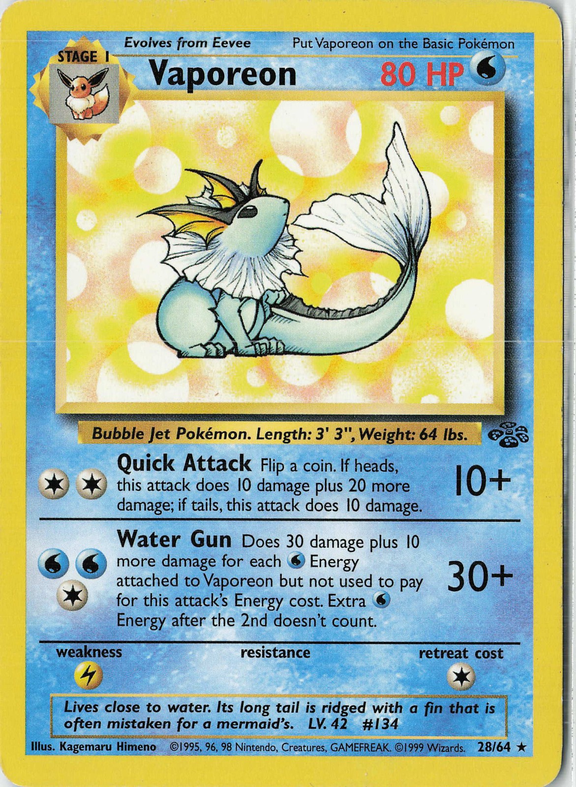 Jungle #28/64 Vaporeon (28) Jungle #28/64 Vaporeon (28)